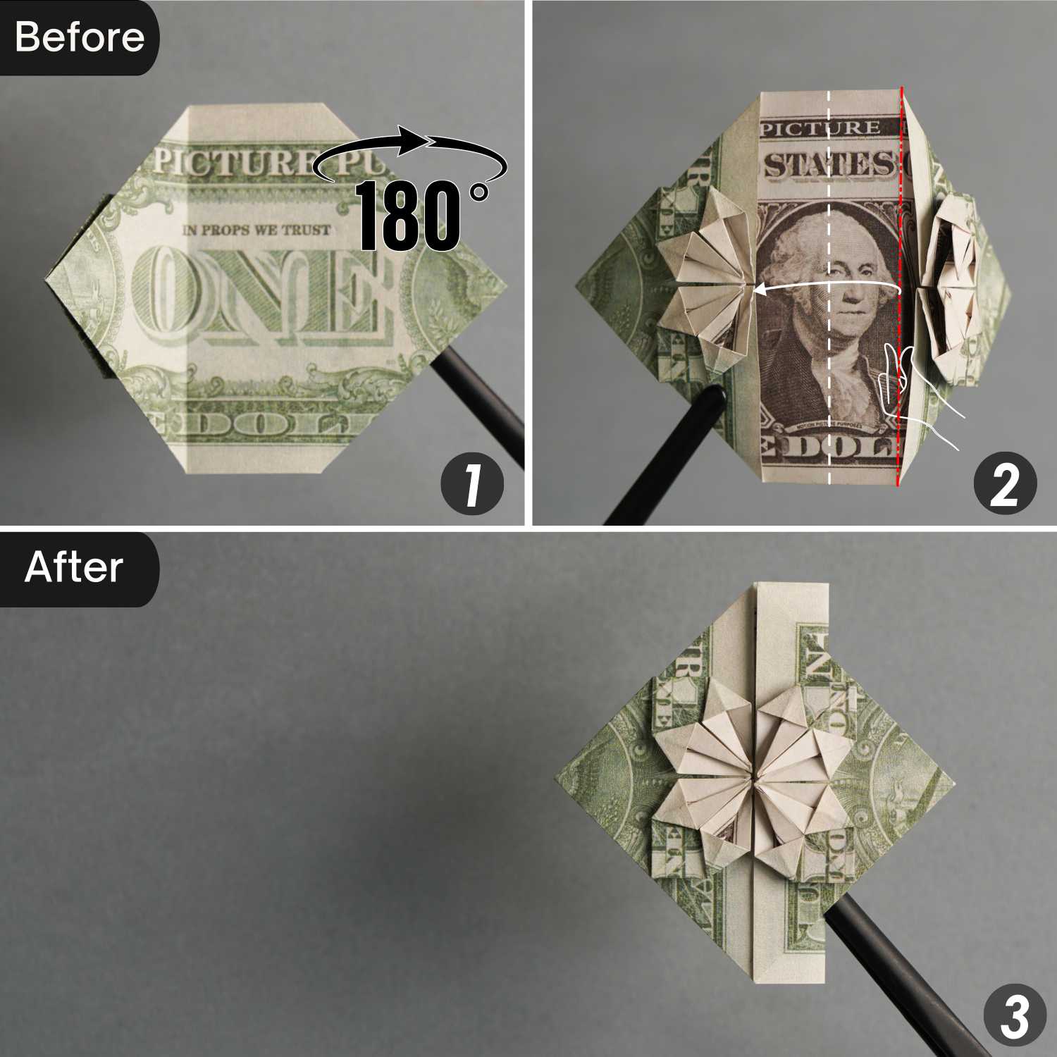 dollar bill origami heart | origamiok