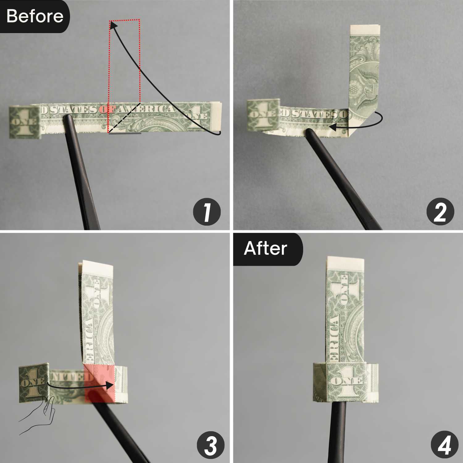 dollar bill origami ring | origamiok