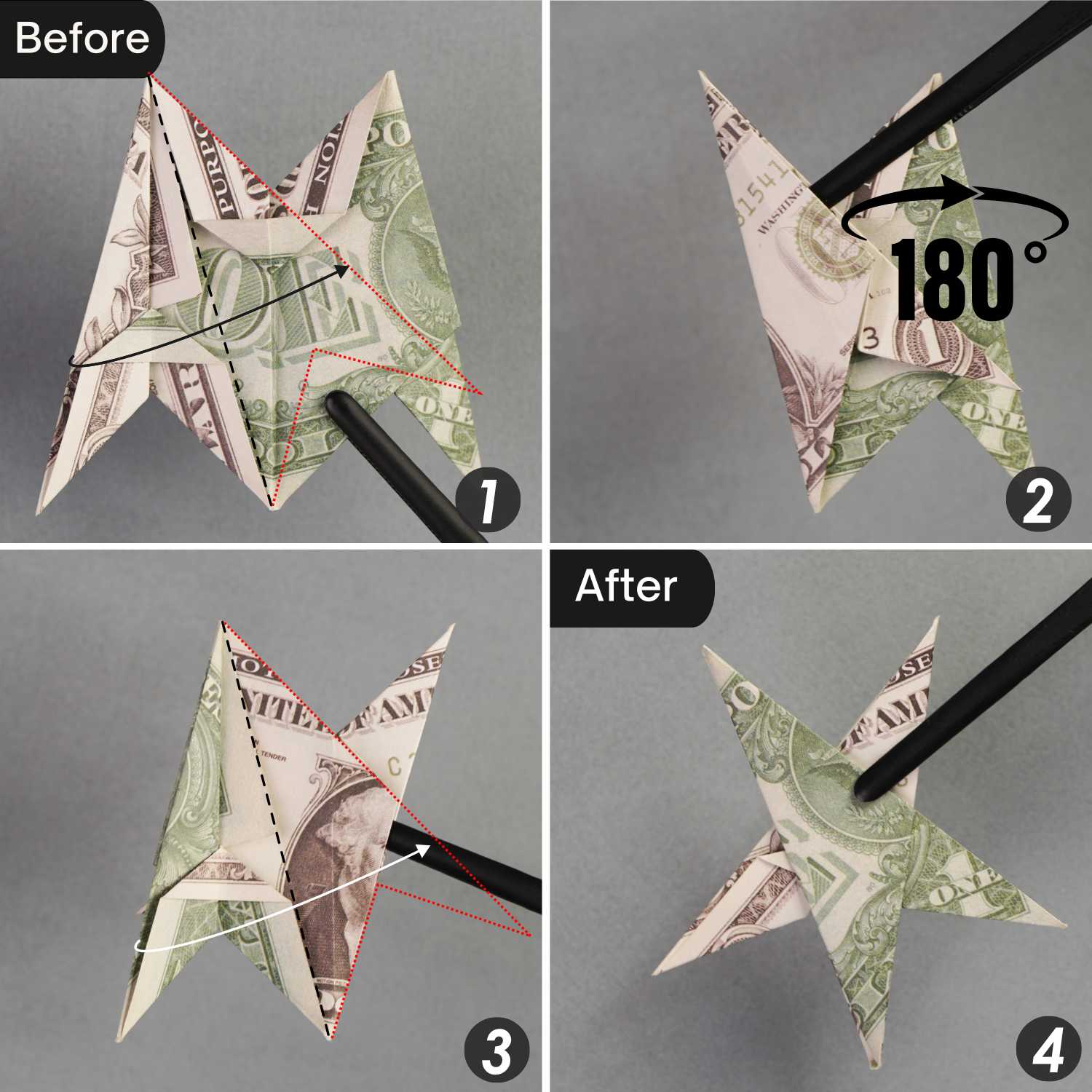 dollar bill origami star | origamiok