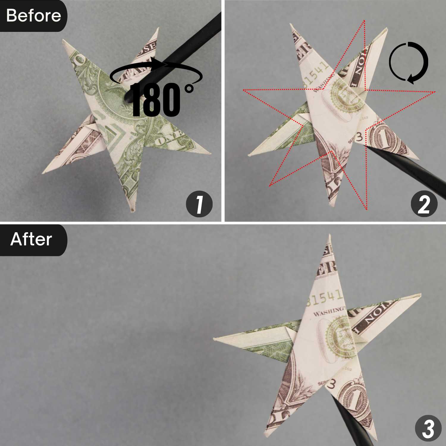 dollar bill origami star | origamiok