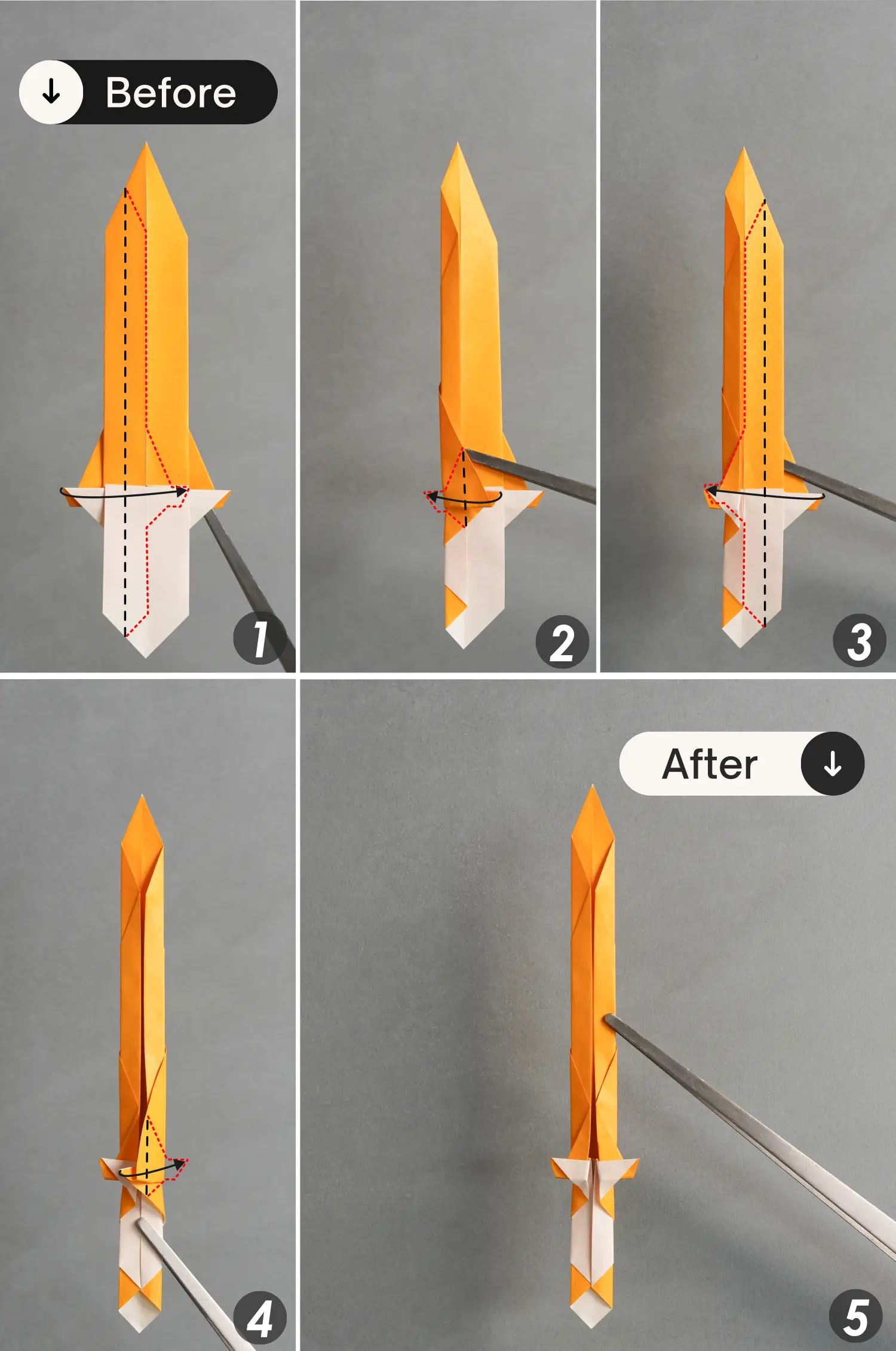 easy origami sword | origamiok