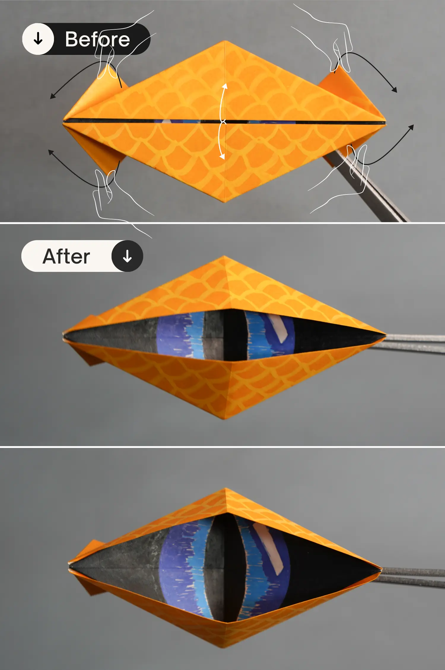 Origami blinking eye | origamiok
