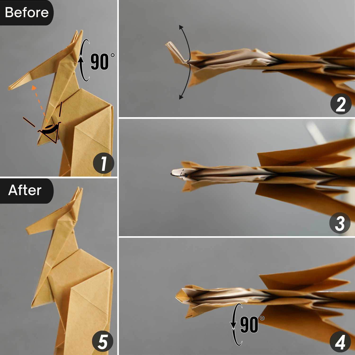 Origami kangaroo | origamiok