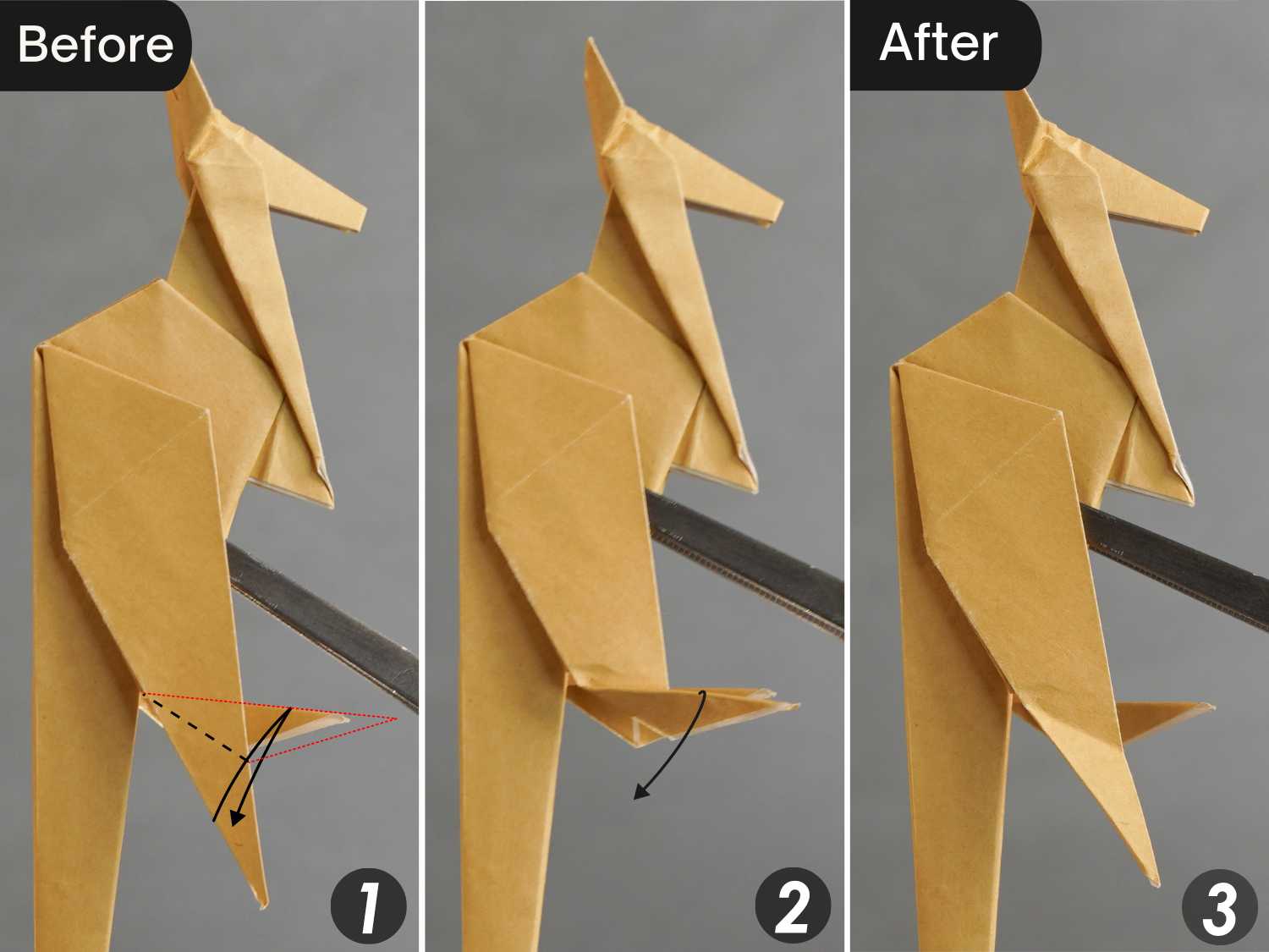 Origami kangaroo | origamiok