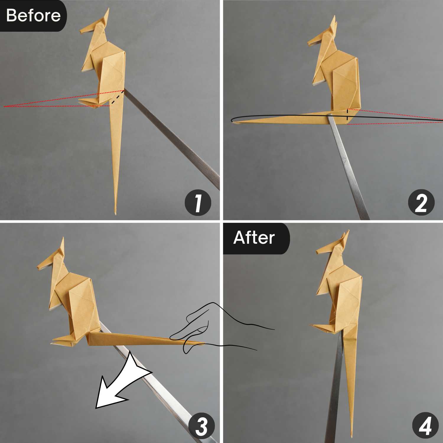 Origami kangaroo | origamiok