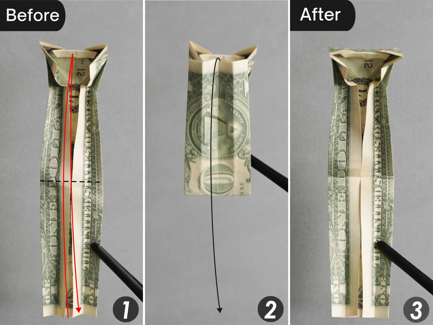 origami money cat | origamiok