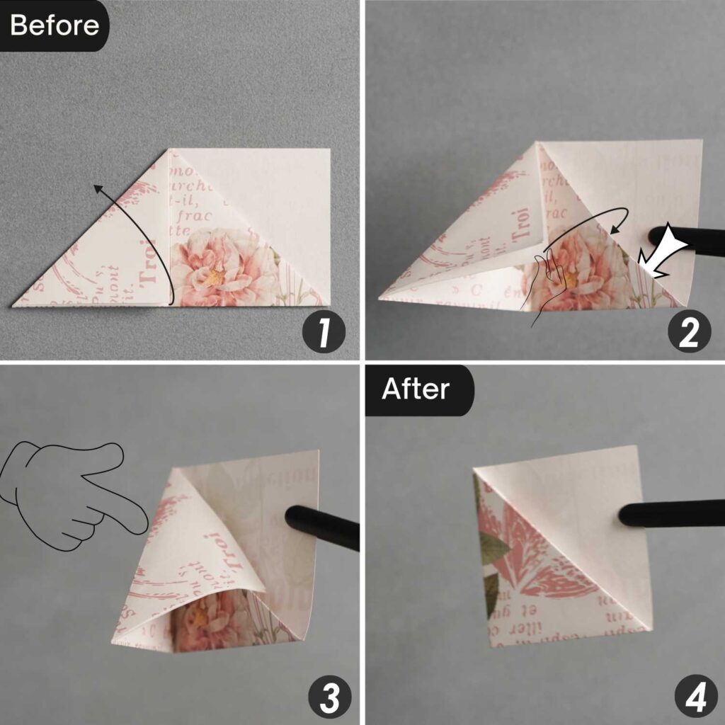 Beginner Step By Step Easy Sticky Note Origami Easy Sticky Note Origami Bookmark - Origami OK