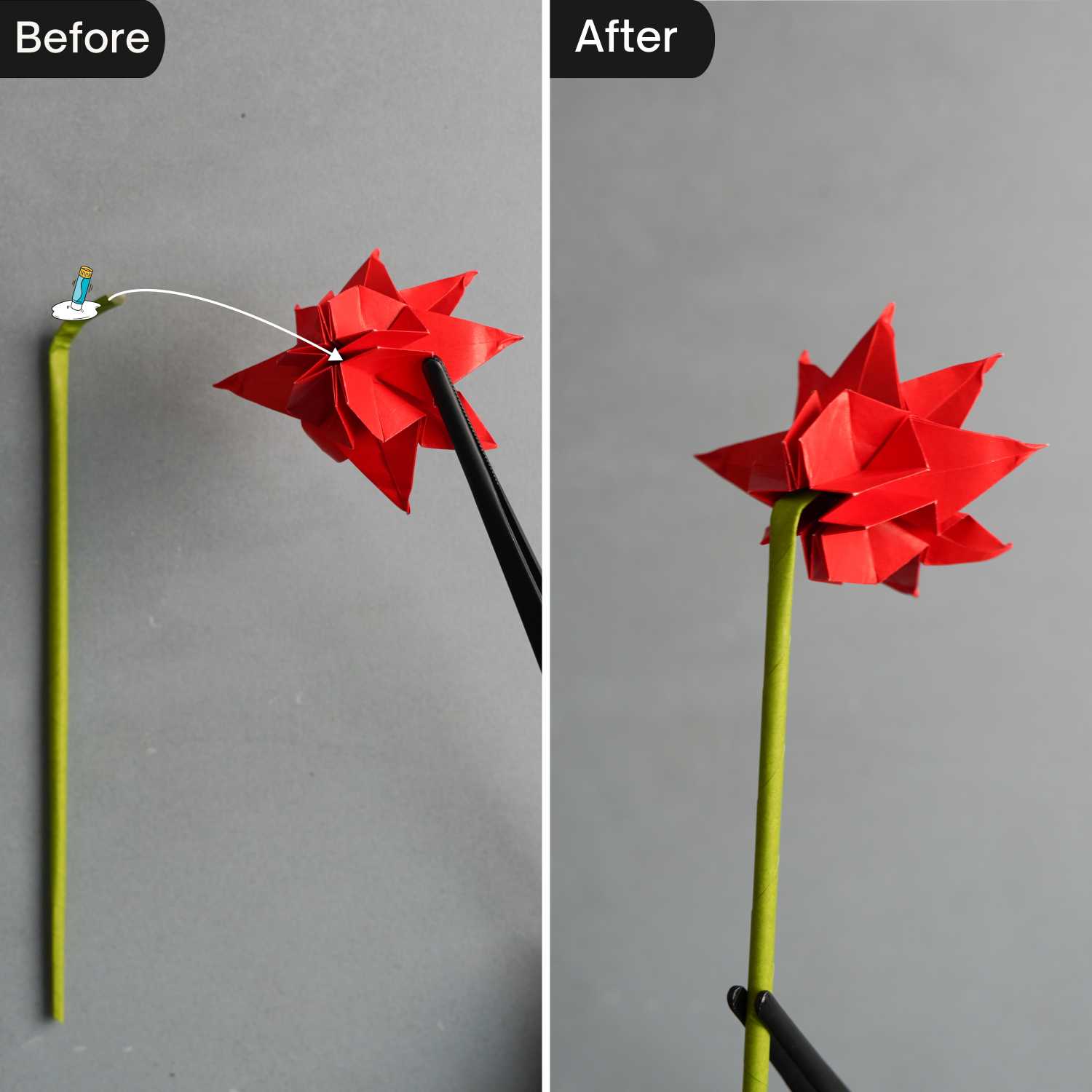 Assemble Origami poinsettia | origamiok