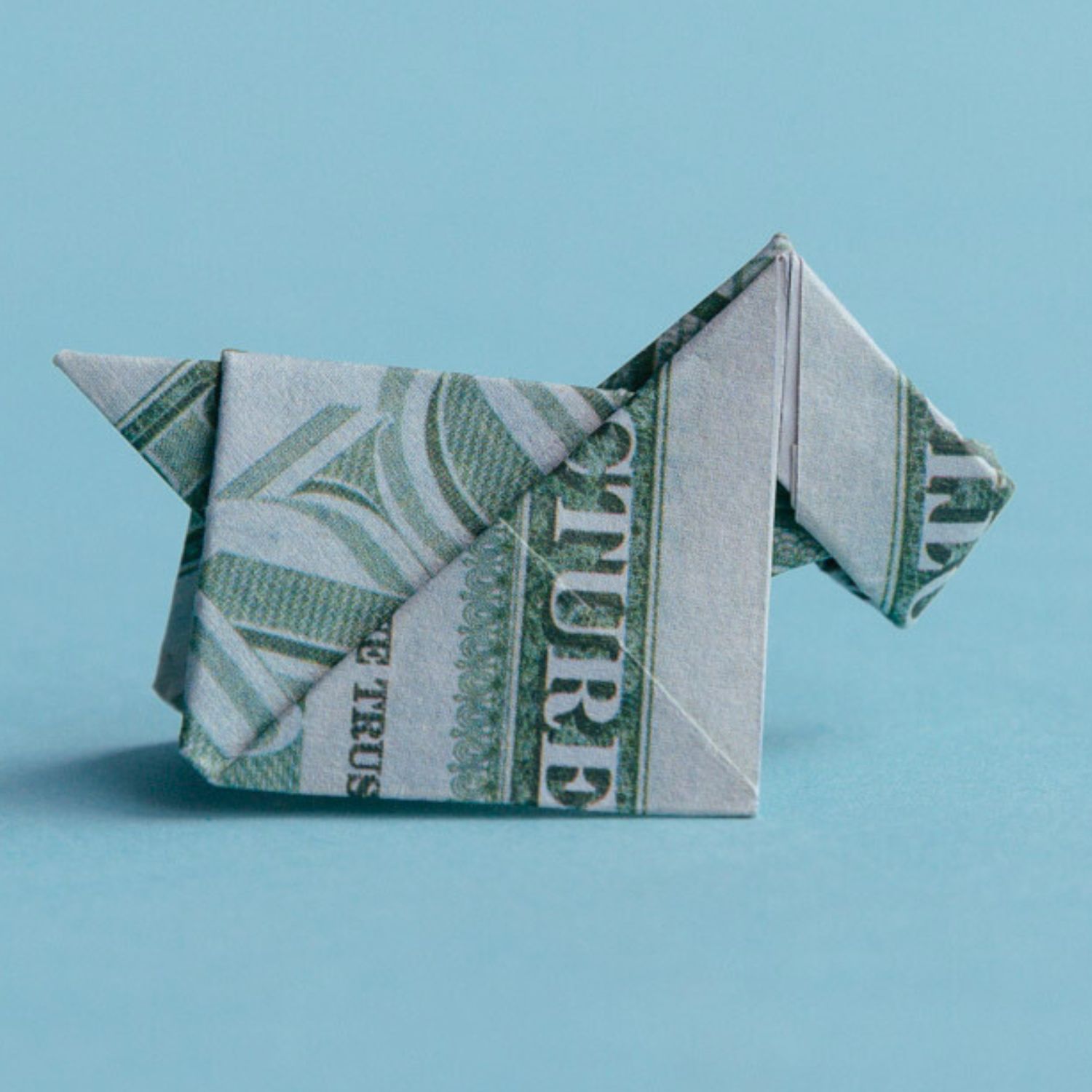 dollar bill origami dog | origamiok