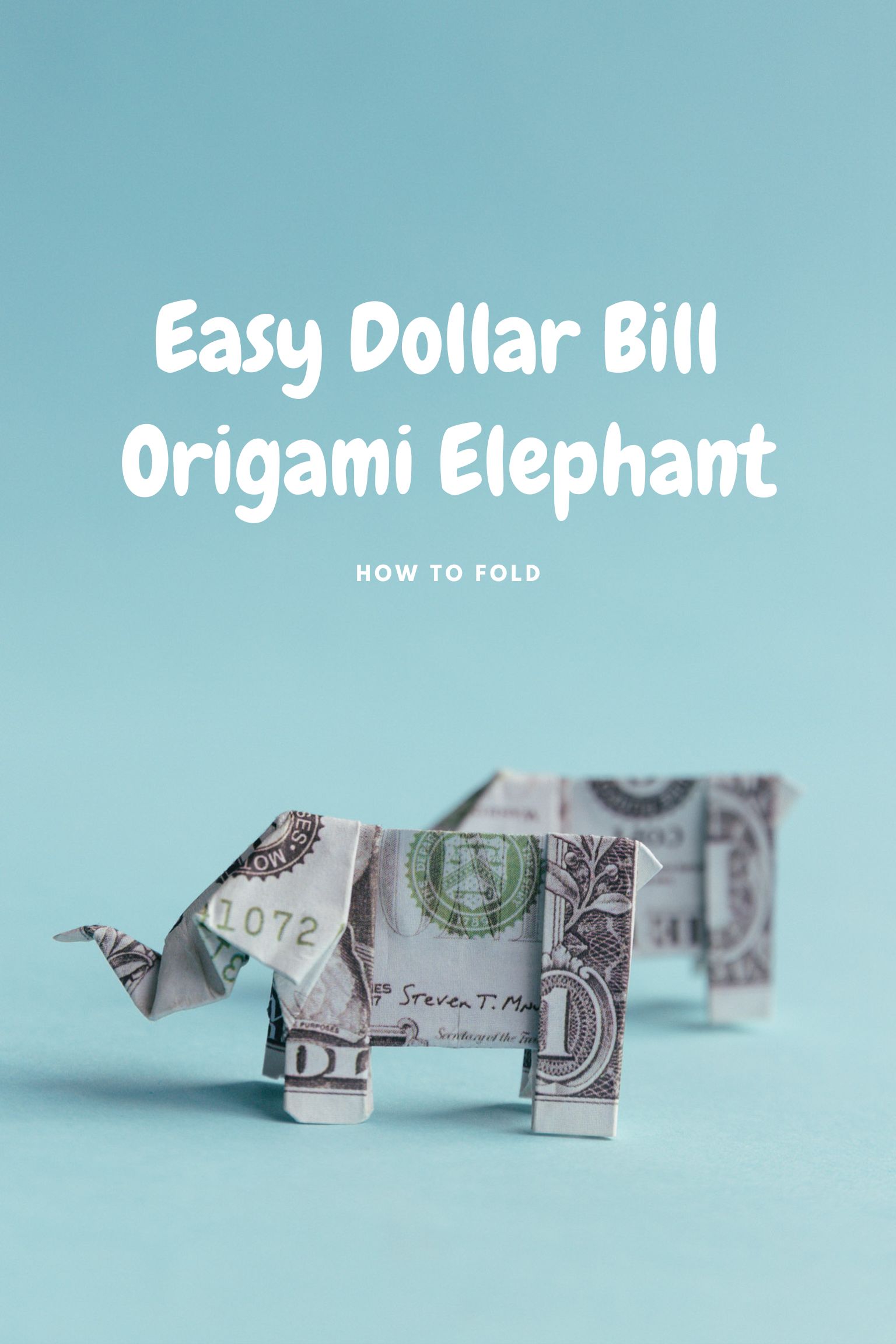 dollar bill origami elephant | origamiok