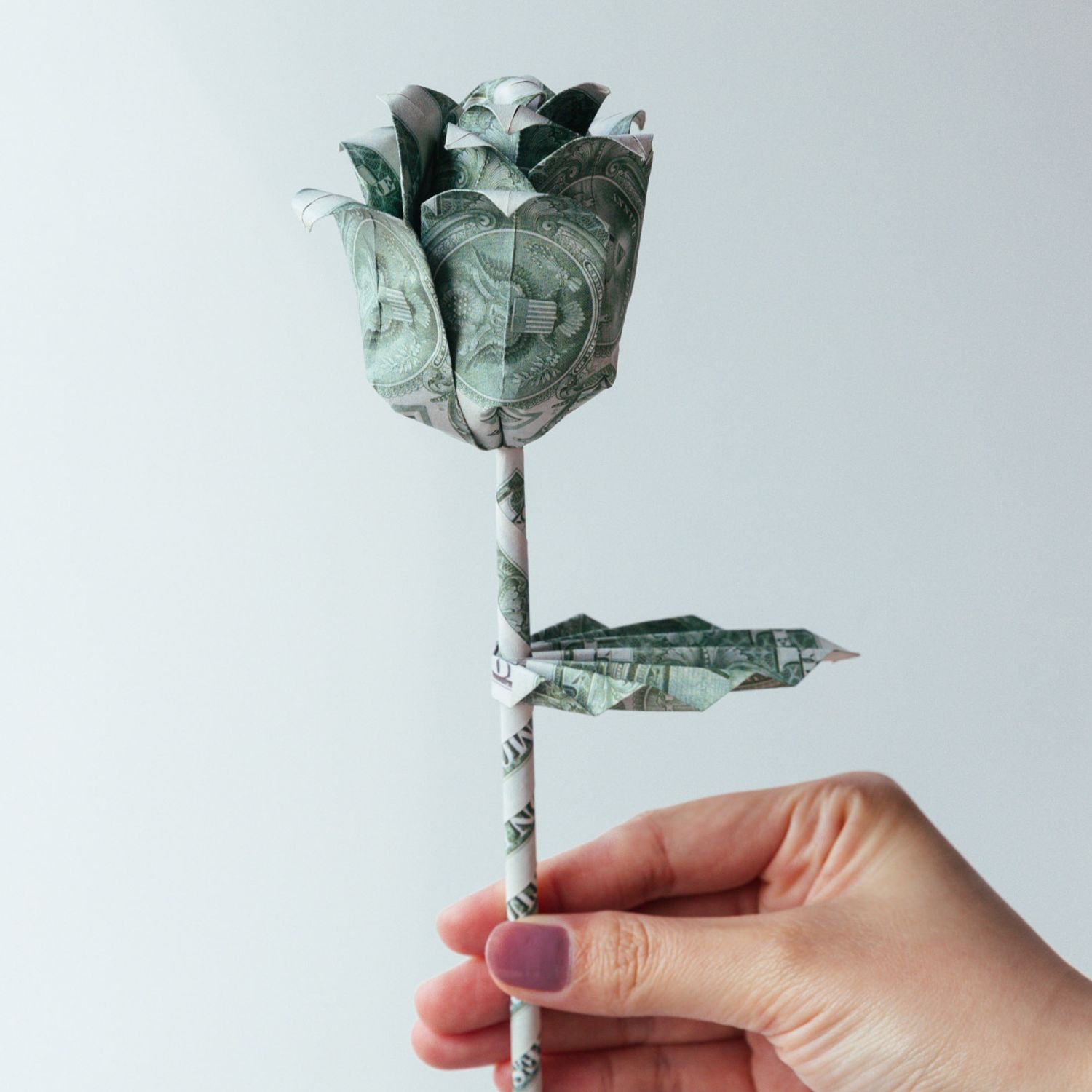 dollar bill origami rose flower | origamiok