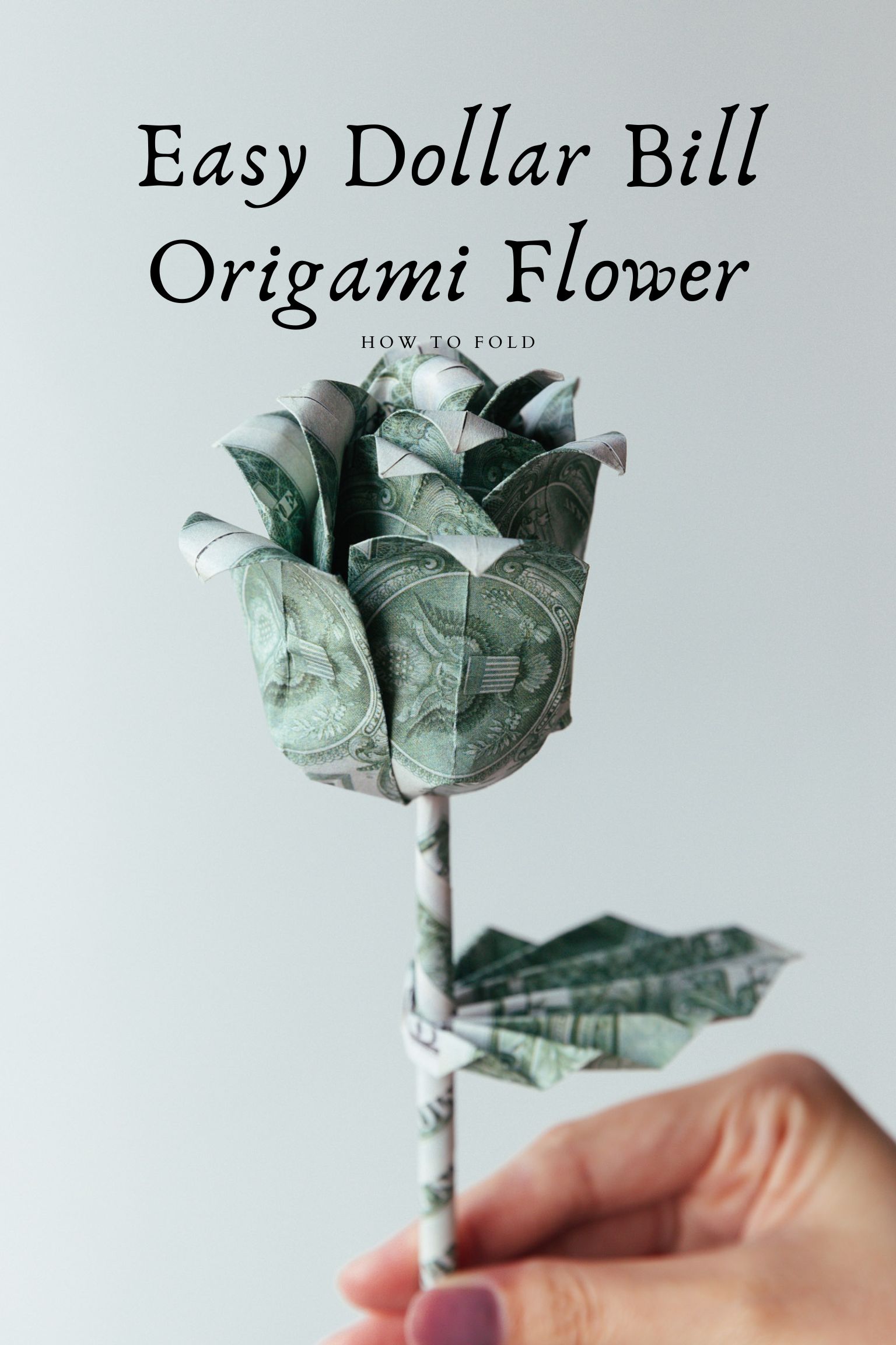 dollar bill origami rose flower | origamiok