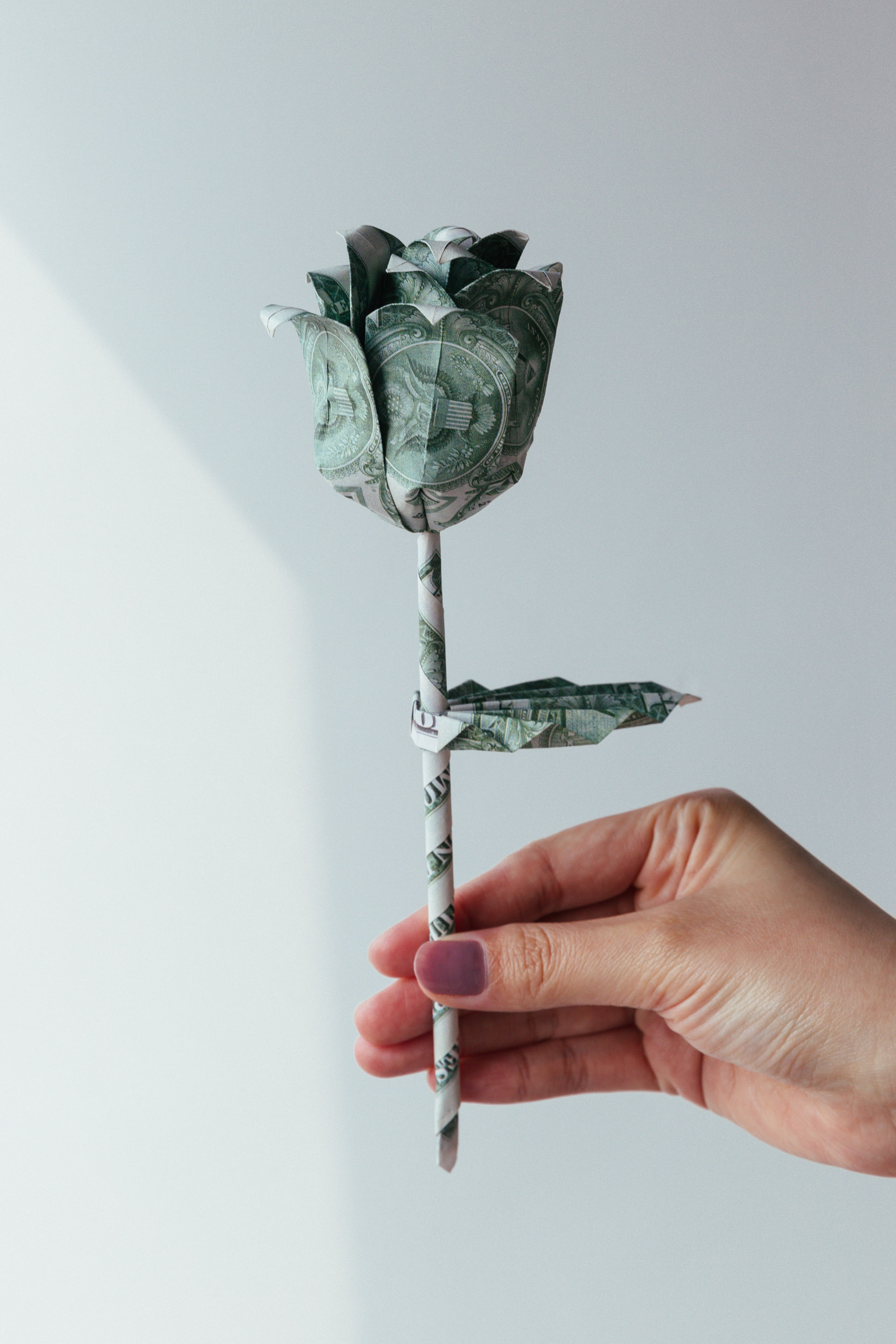 dollar bill origami rose flower | origamiok