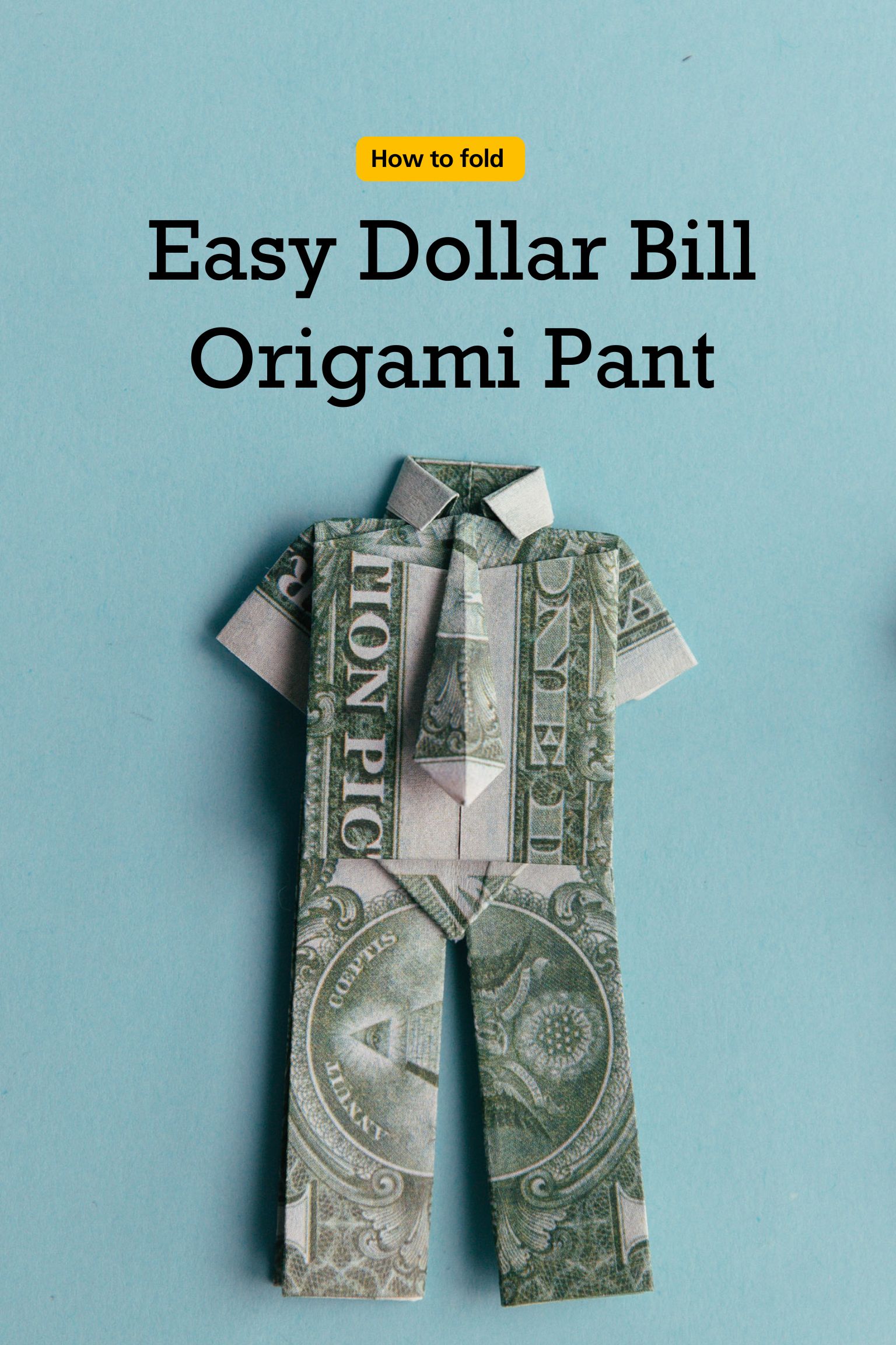 origami money pants | origamiok
