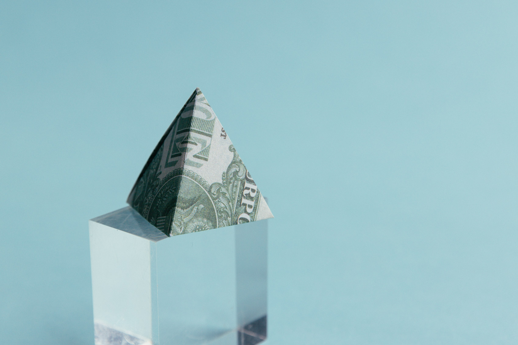 dollar bill origami pyramid | origamiok