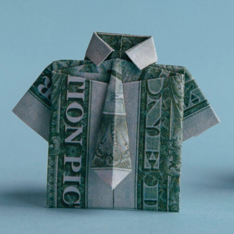 dollar bill origami shirt | origamiok