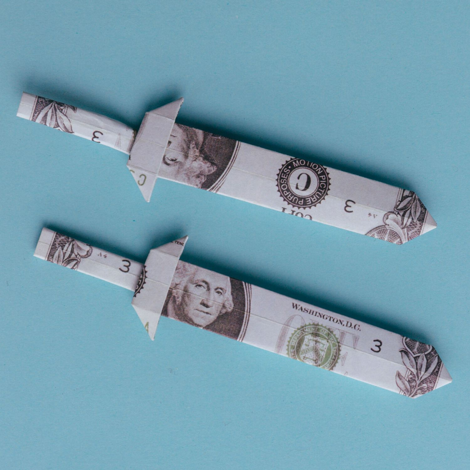 dollar bill origami sword | origamiok