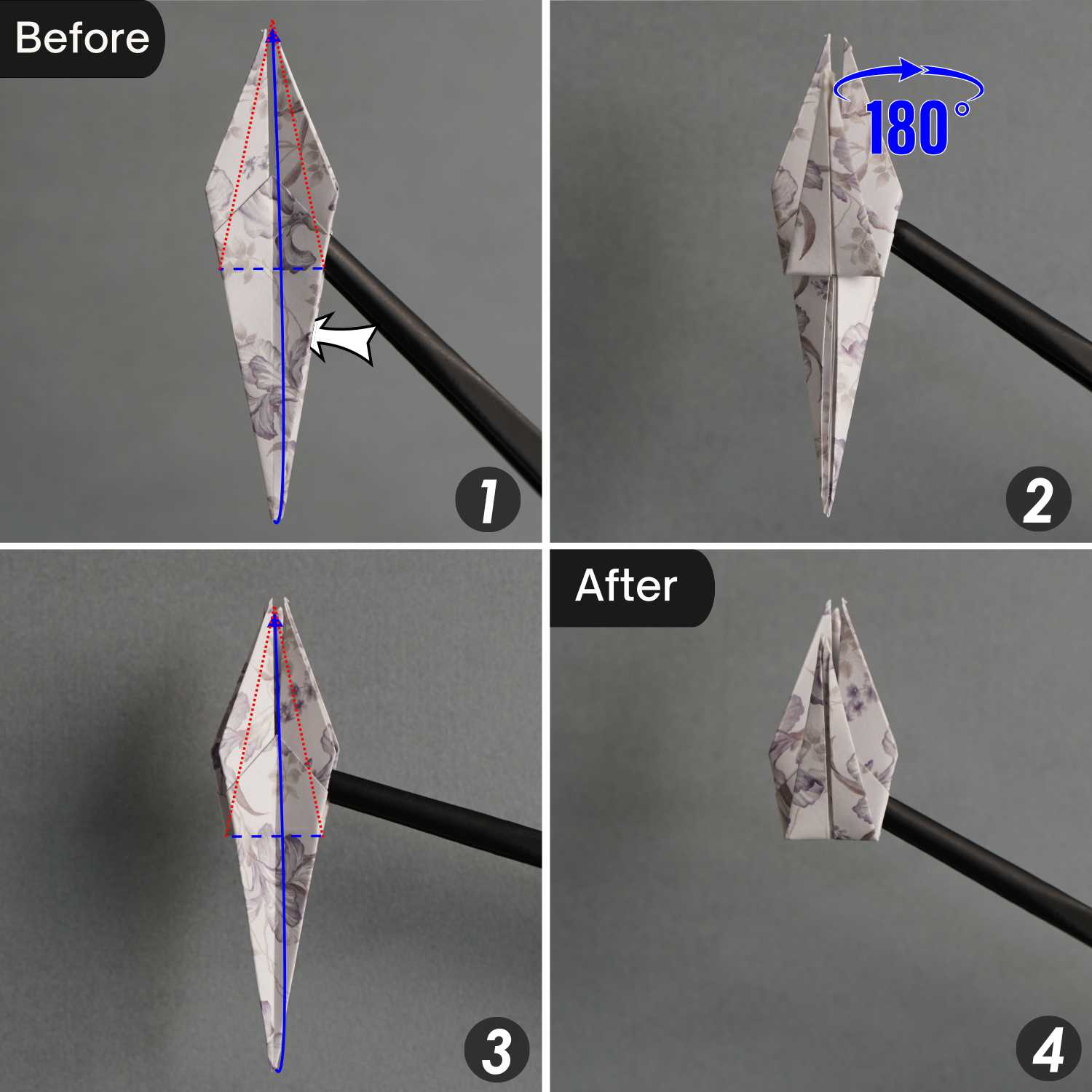 sticky note origami crane | origamiok