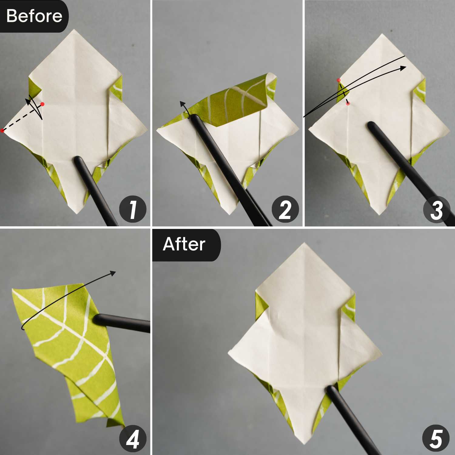 origami poinsettia leaf | origamiok