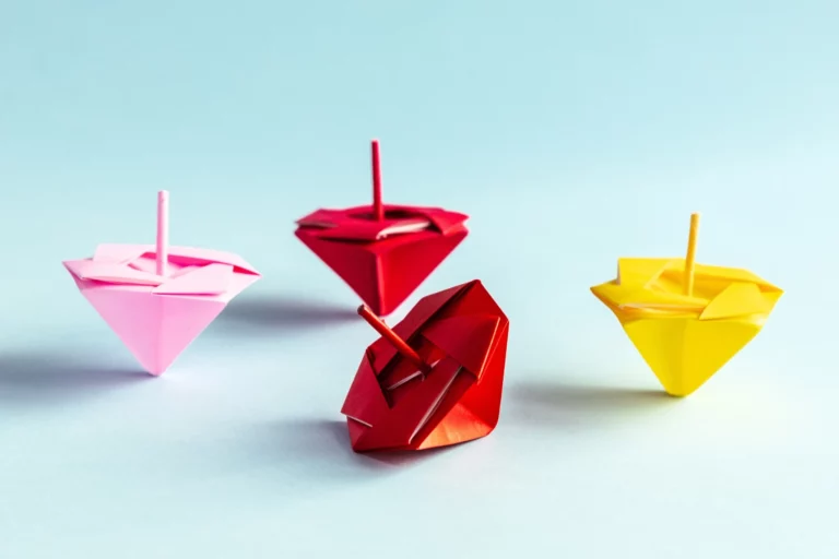 Origami Spinning Top with Two Pieces of Paper