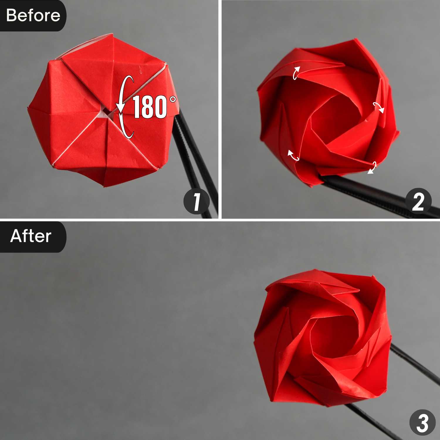 origami rose | origamiok
