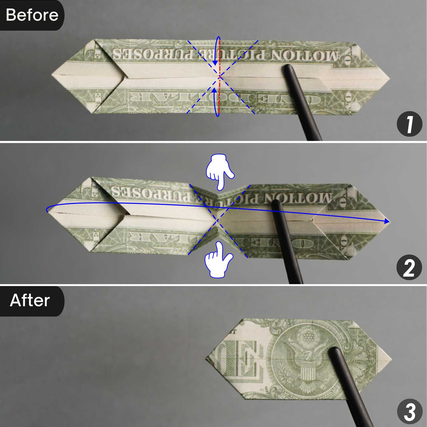 dollar bill origami bow | origamiok