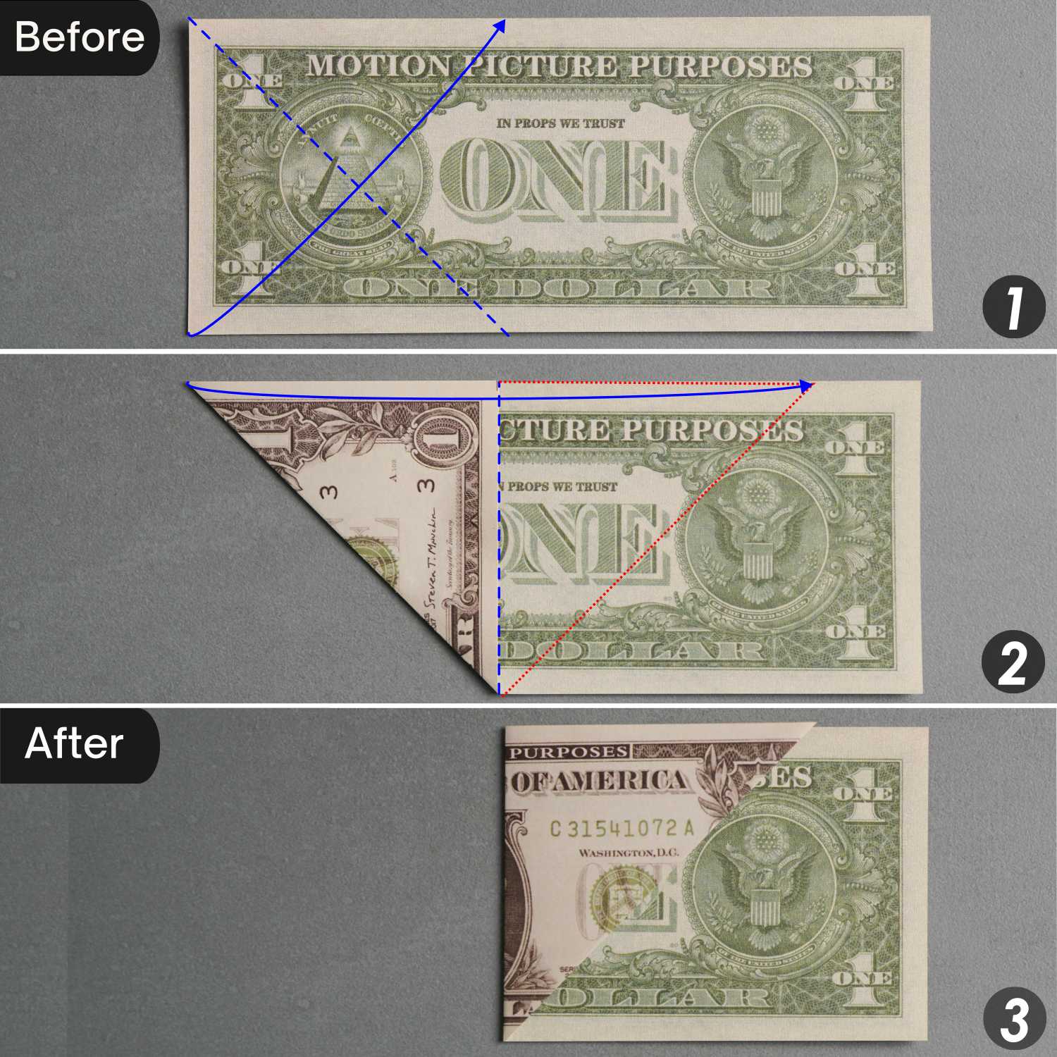 dollar bill origami dog | origamiok
