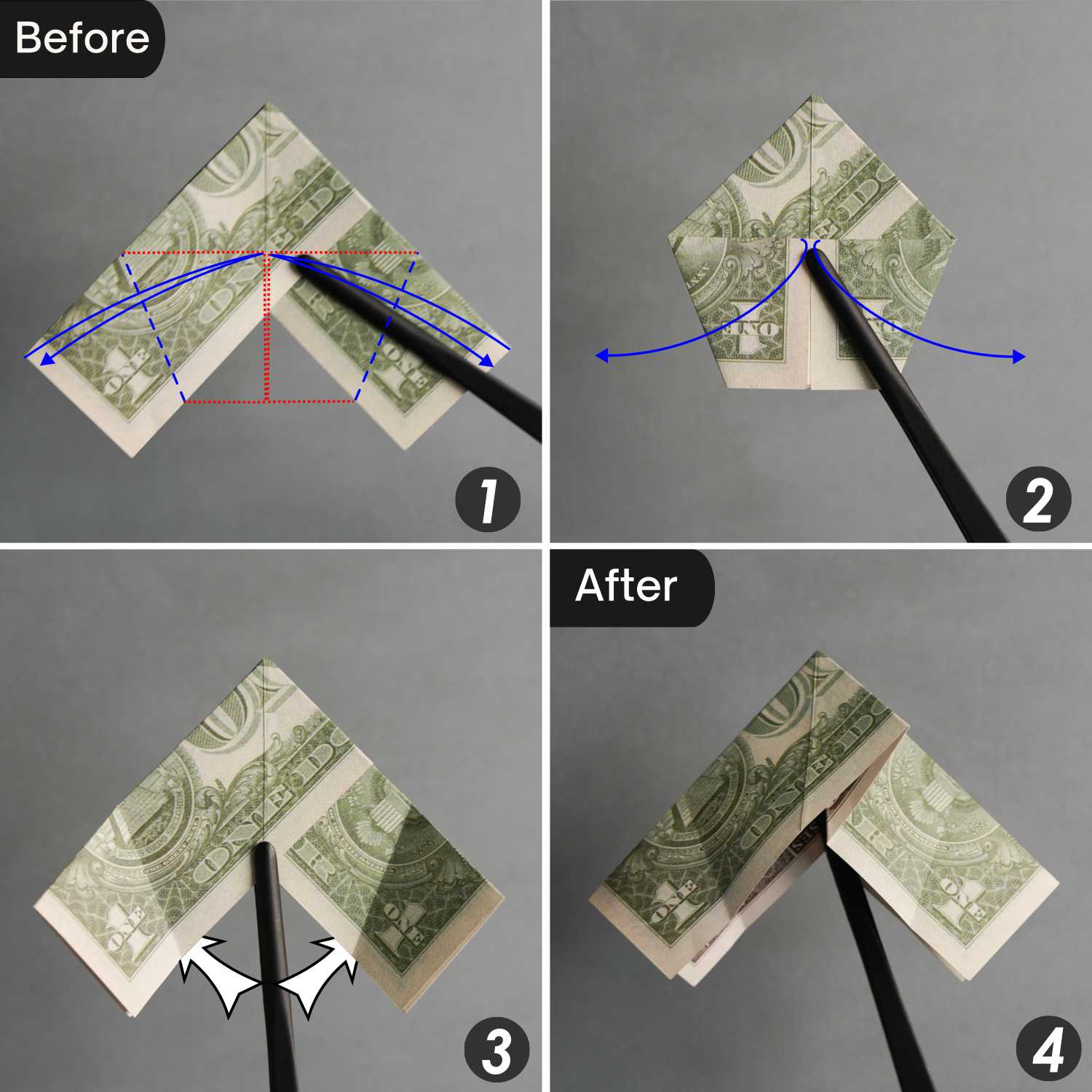 dollar bill origami dragon | origamiok