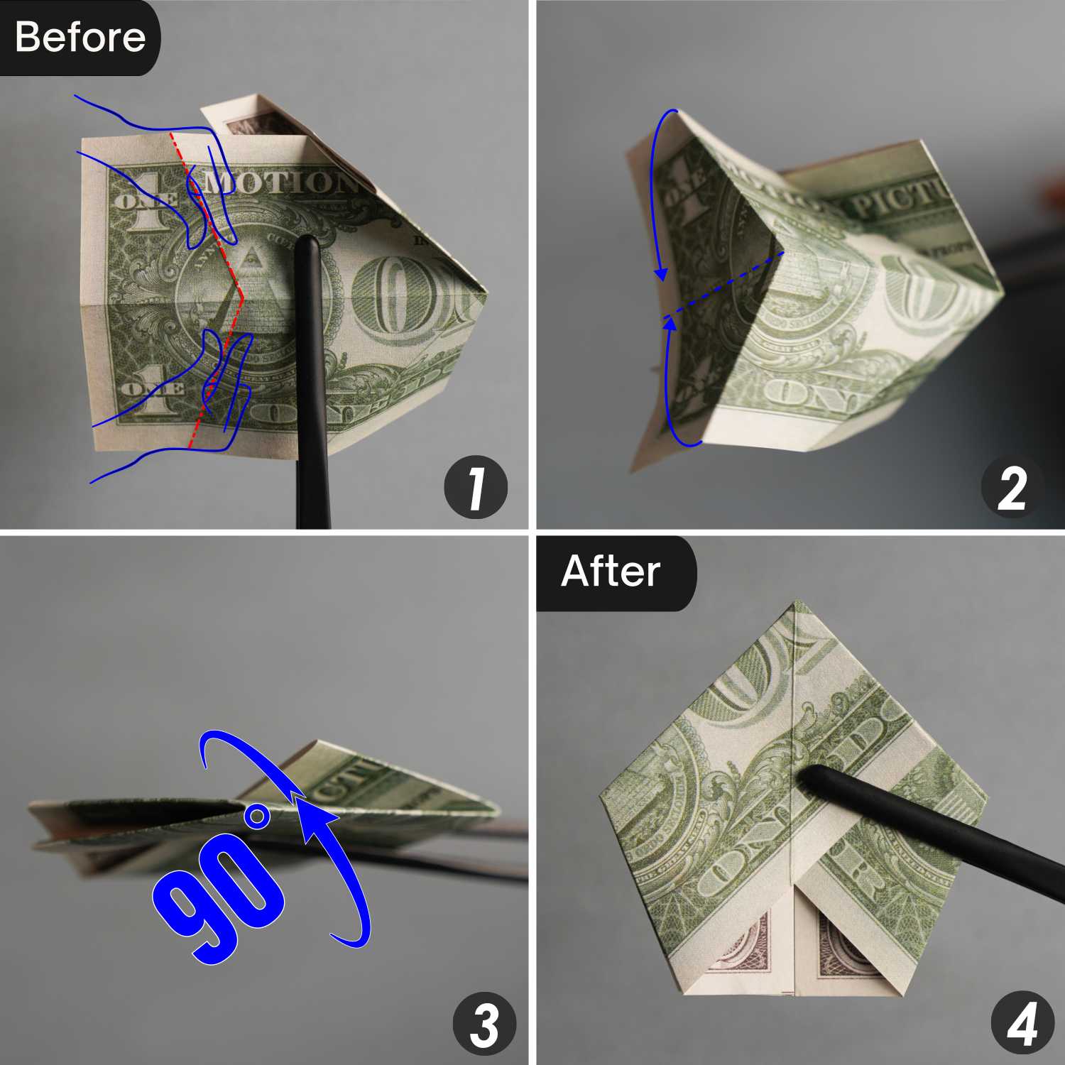 dollar bill origami dragon | origamiok