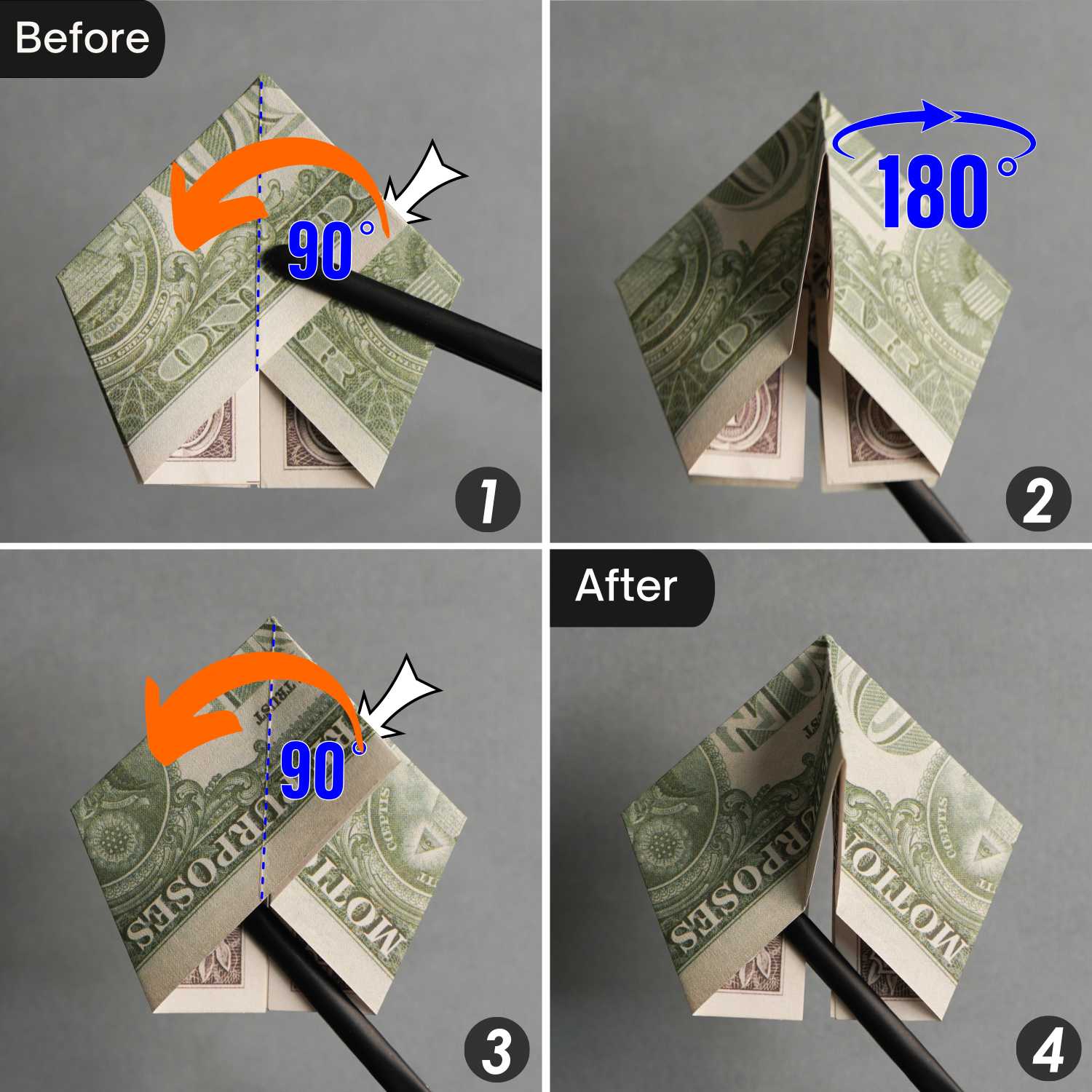 dollar bill origami dragon | origamiok
