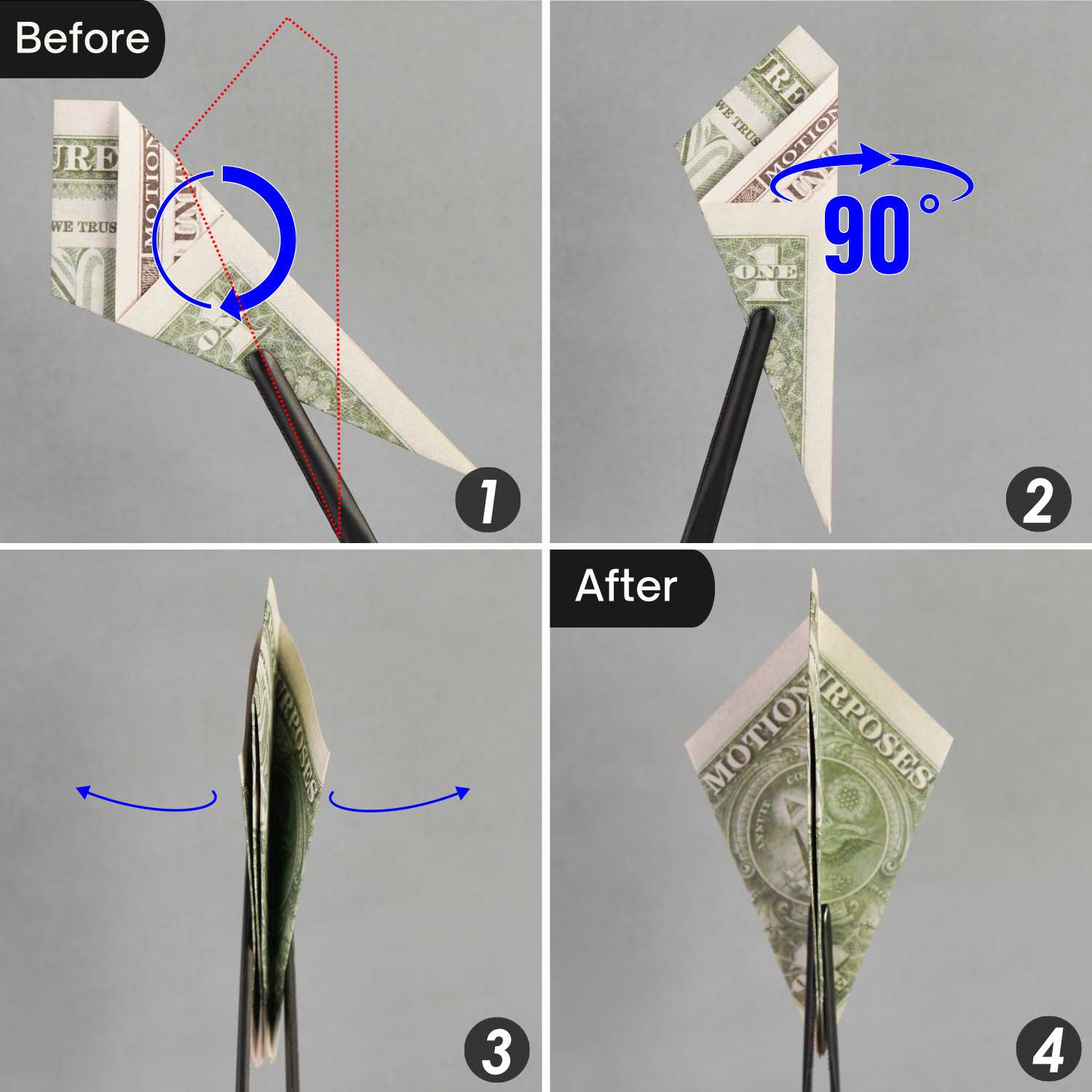 dollar bill origami dragon | origamiok