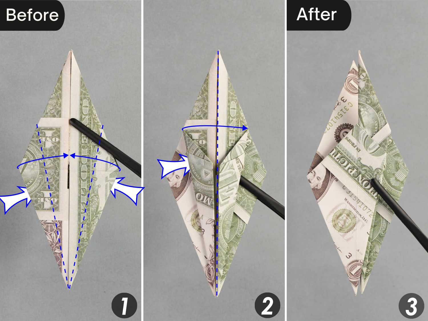 dollar bill origami dragon | origamiok