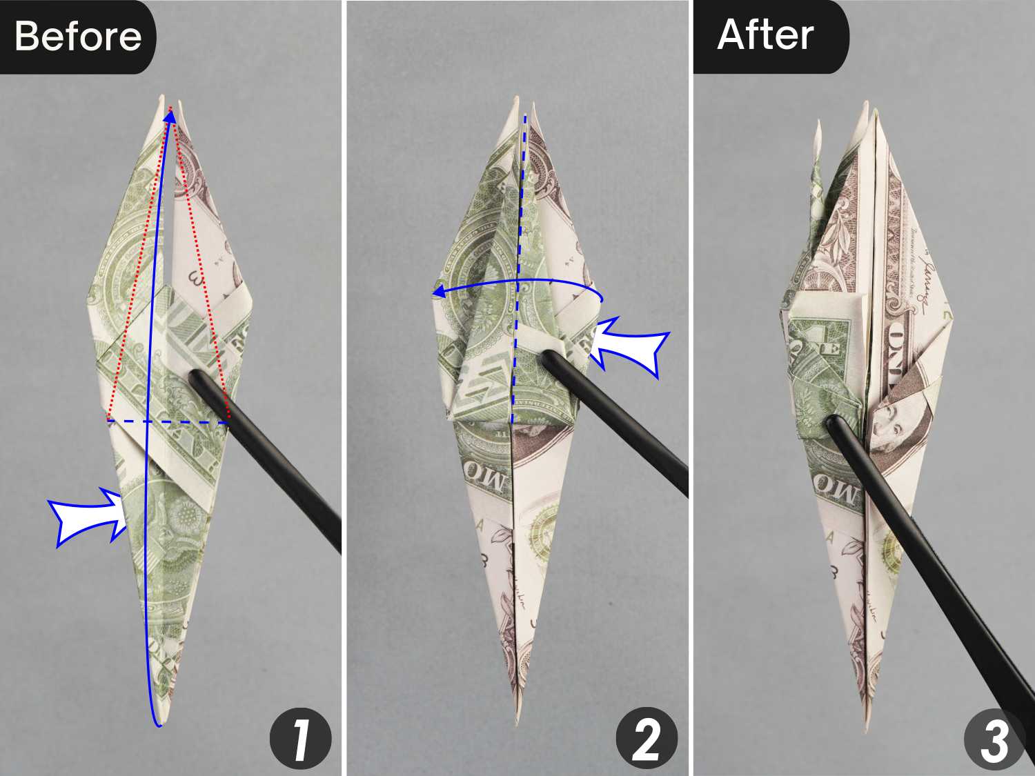 dollar bill origami dragon | origamiok