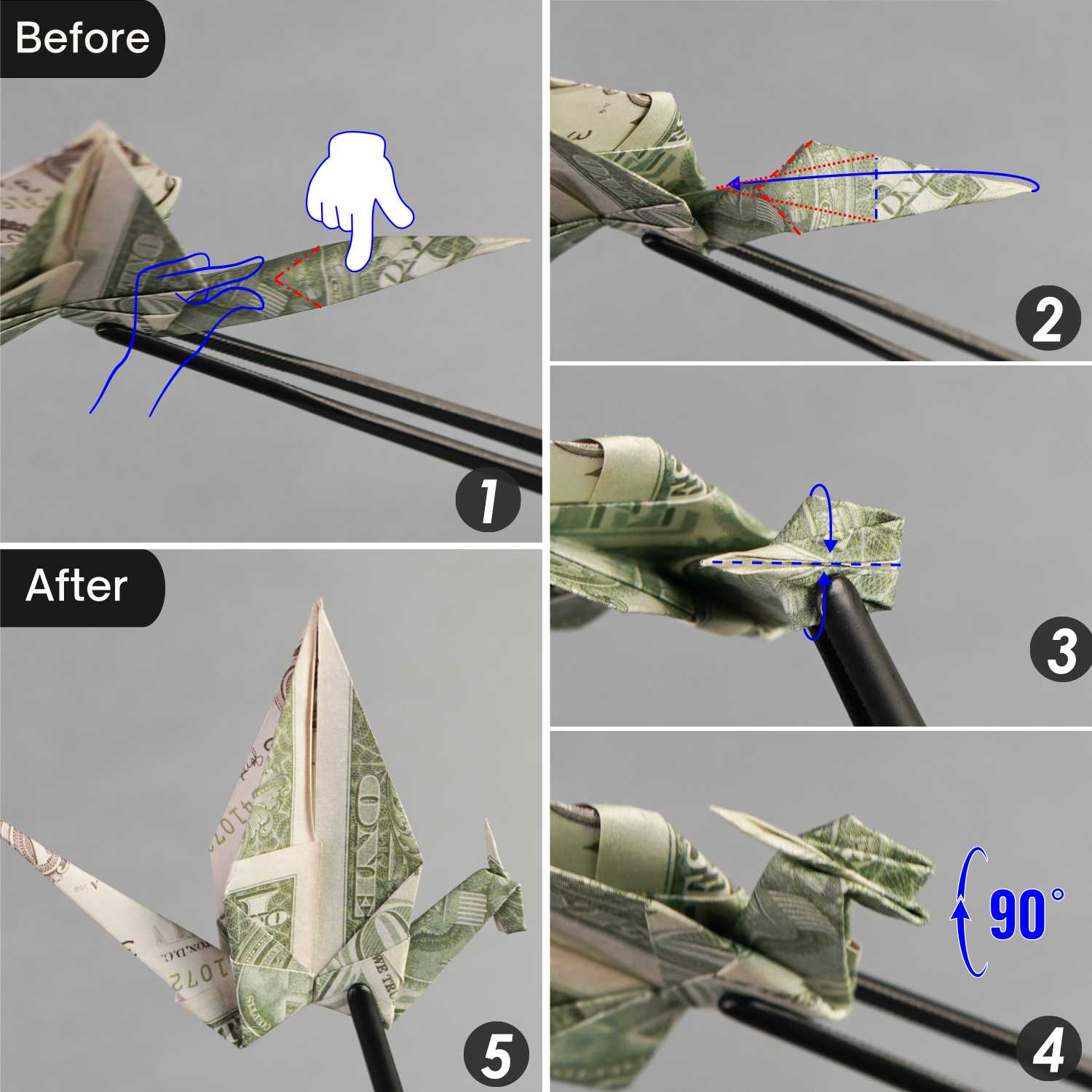 dollar bill origami dragon | origamiok
