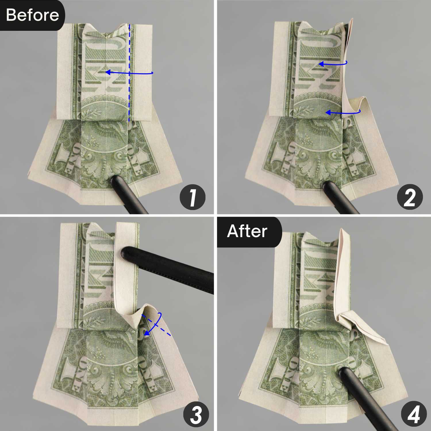 dollar bill origami dress | origamiok