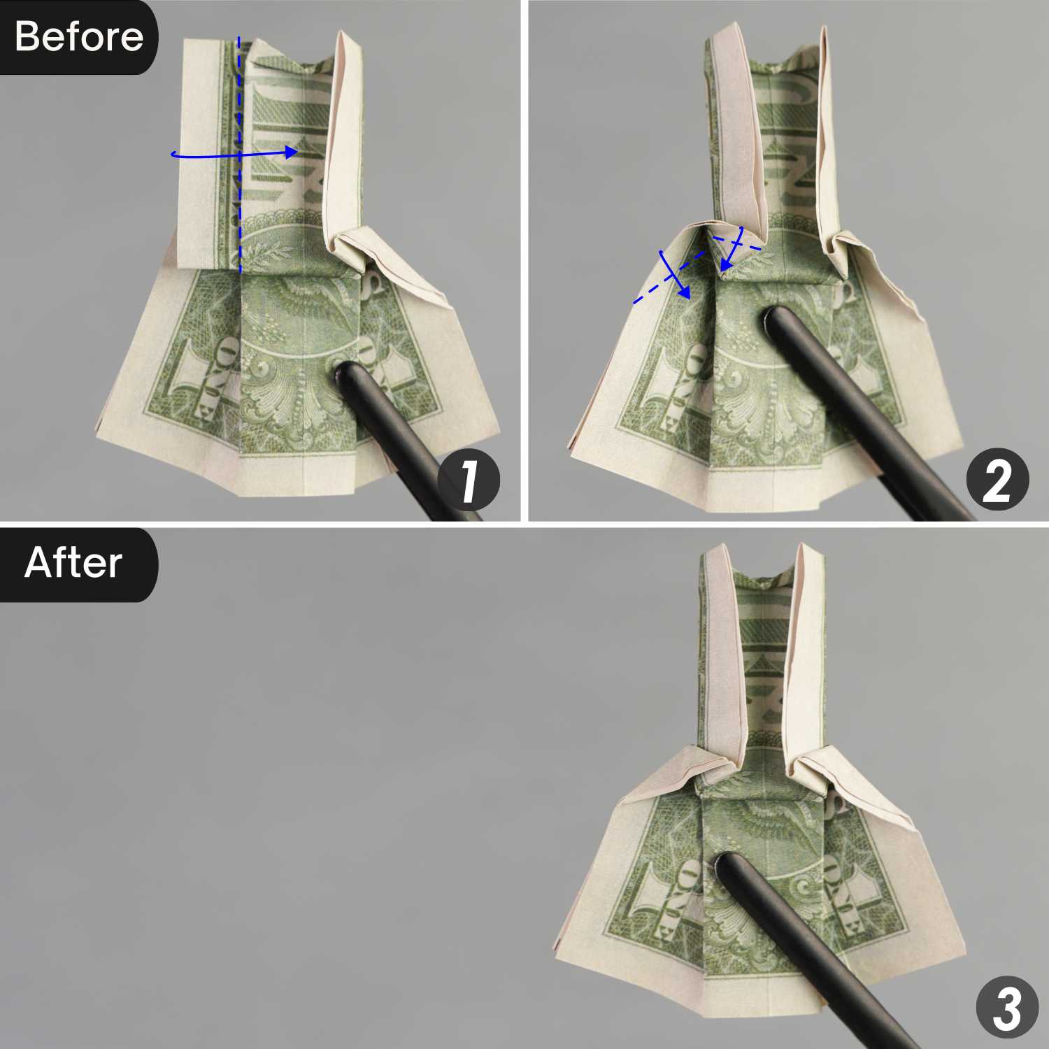 dollar bill origami dress | origamiok