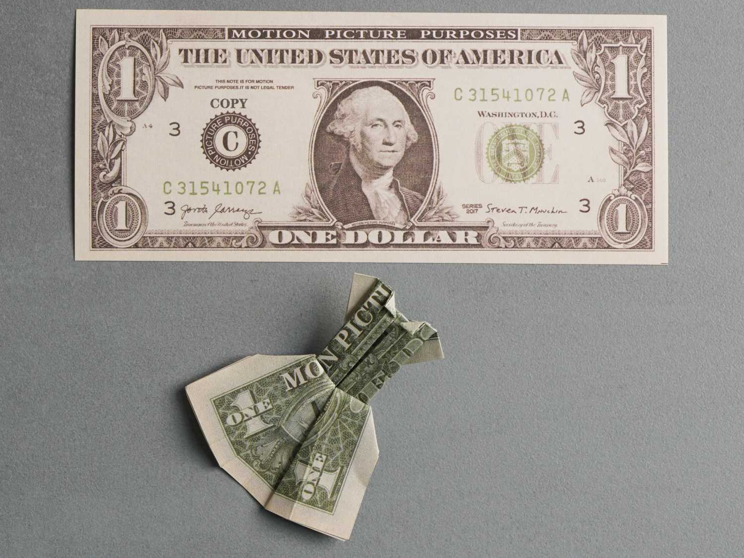 dollar bill origami dress | origamiok