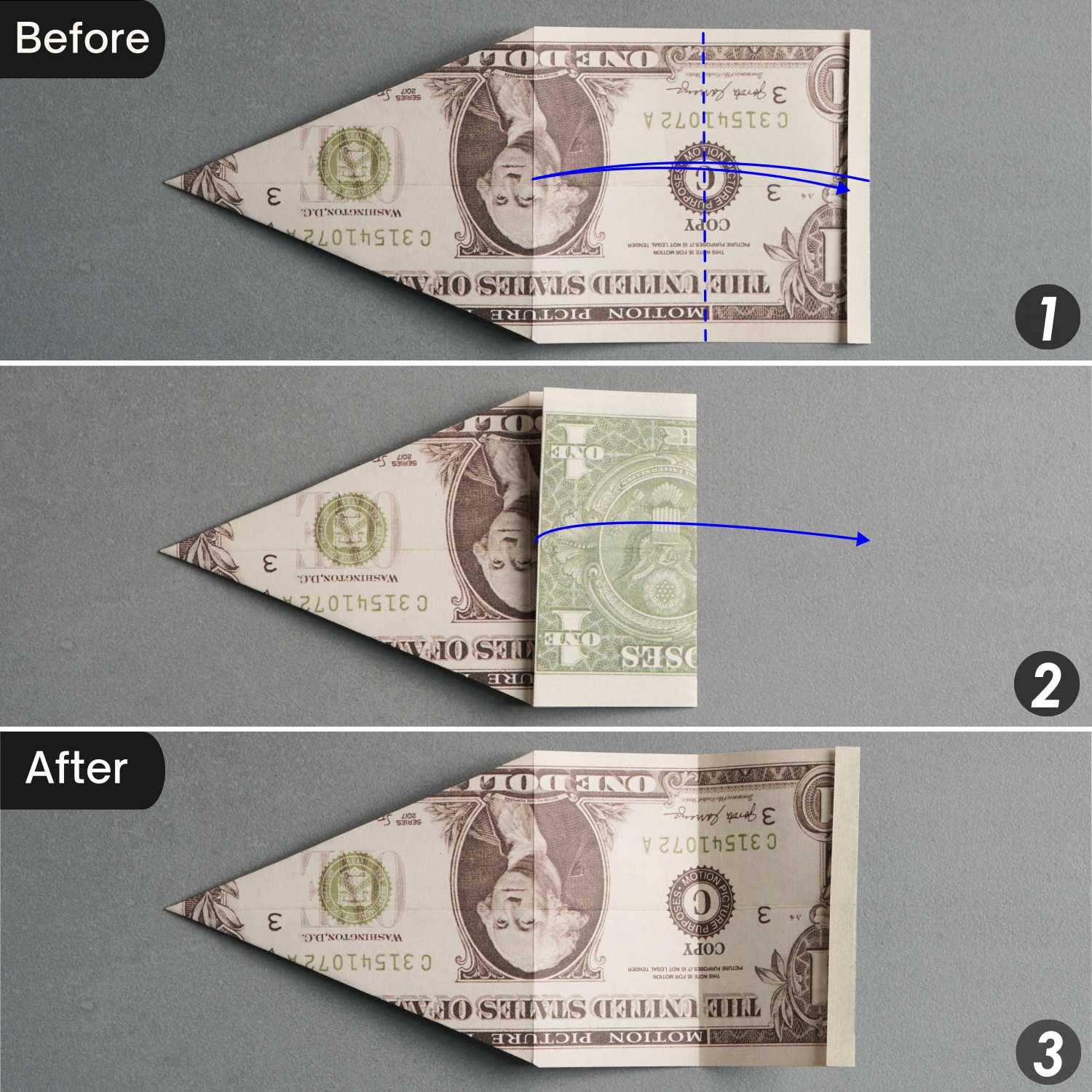 dollar bill origami elephant | origamiok