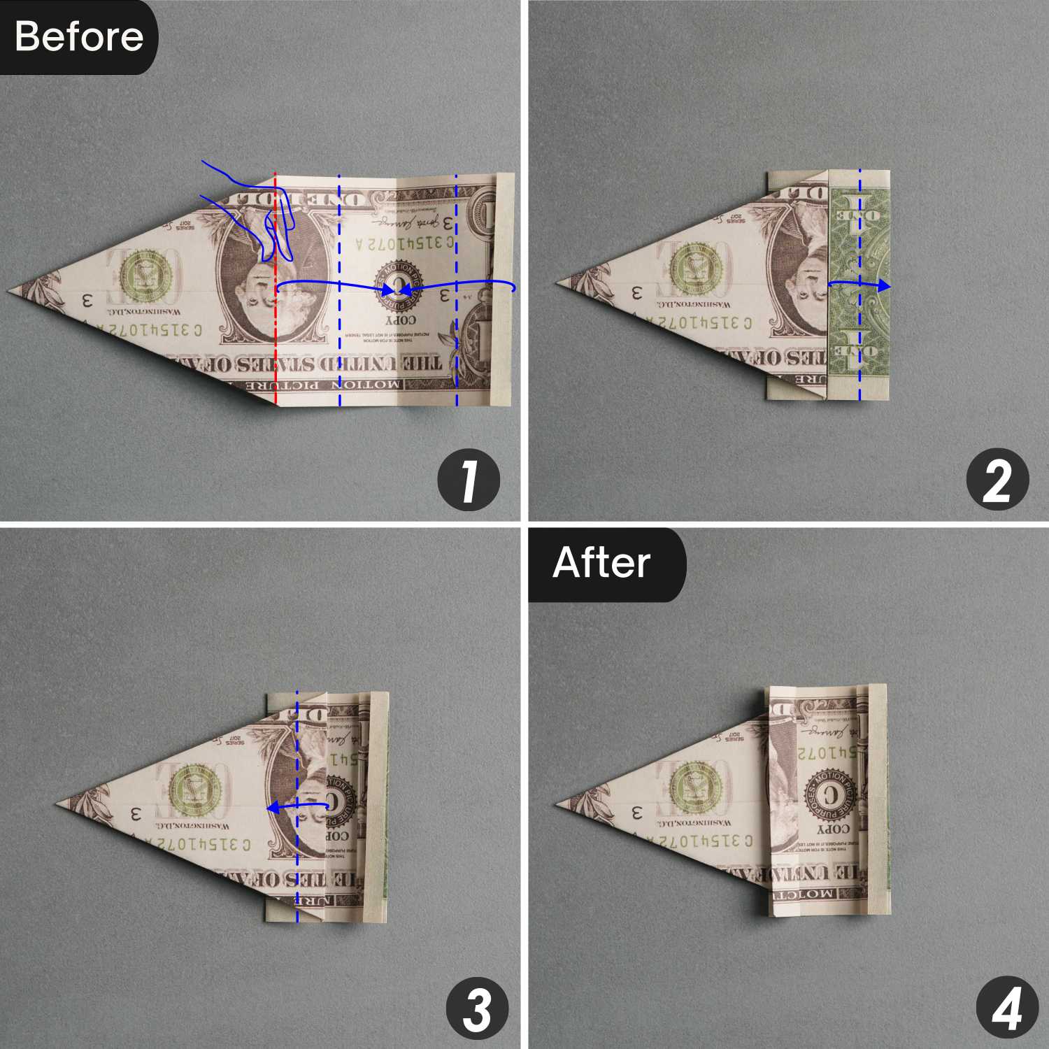 dollar bill origami elephant | origamiok