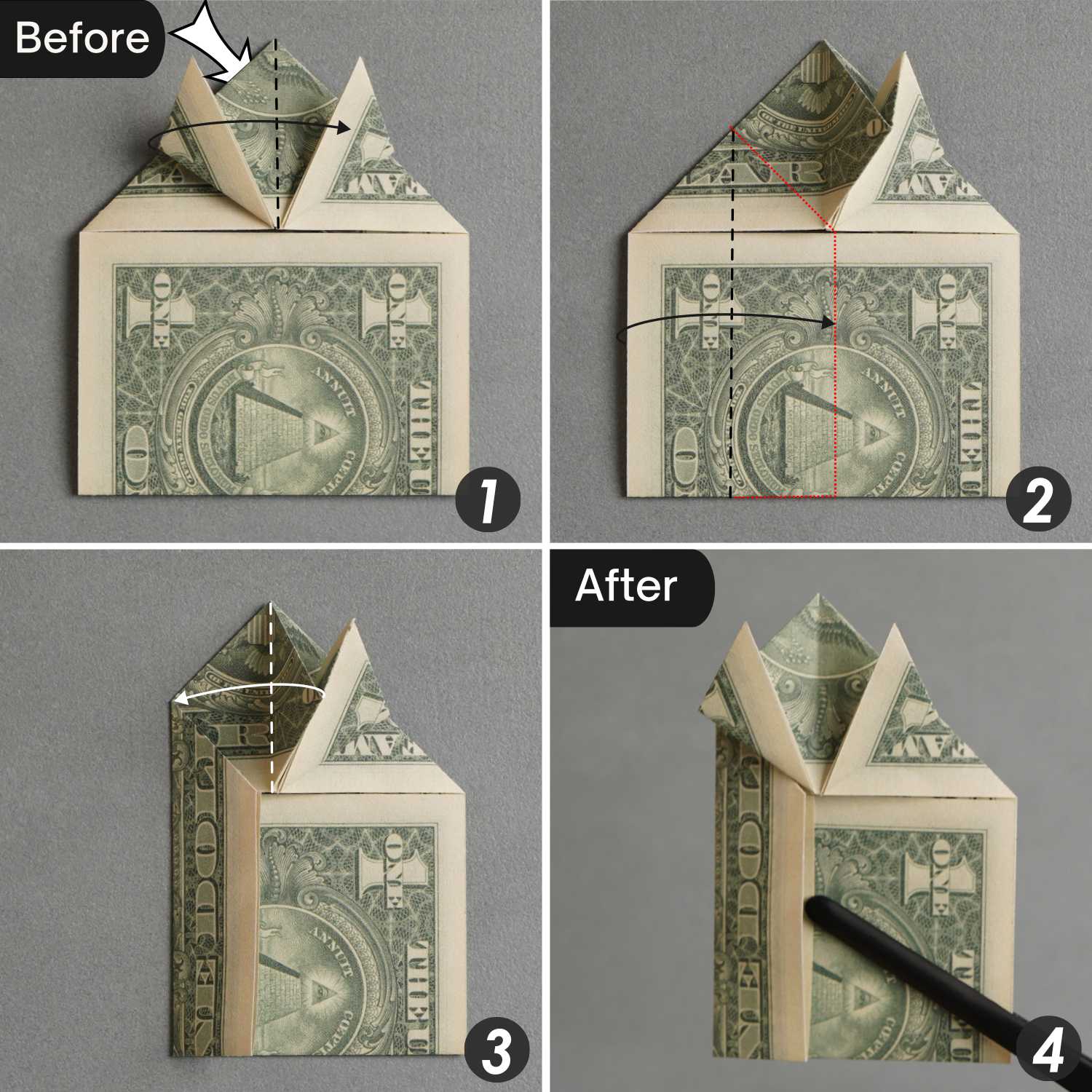 dollar bill origami frog | origamiok