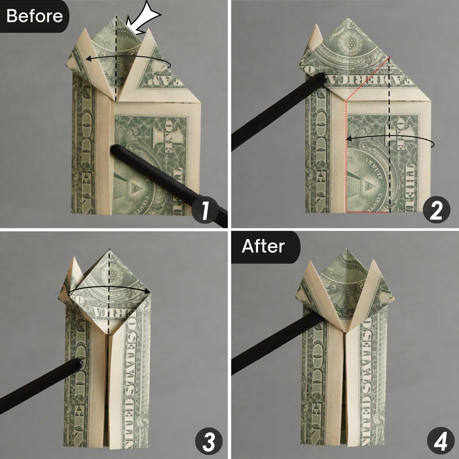 dollar bill origami frog | origamiok