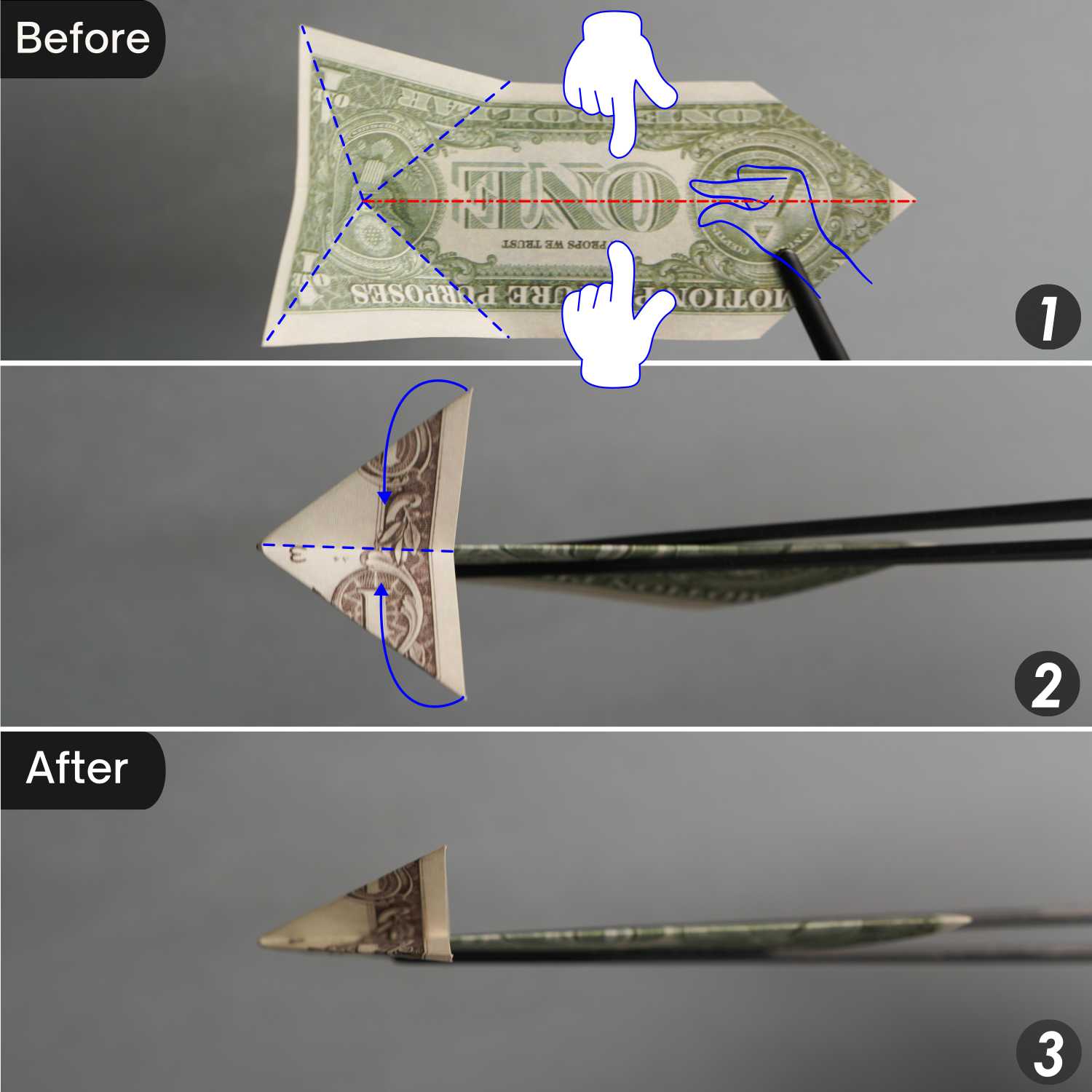dollar bill origami rabbit | origamiok