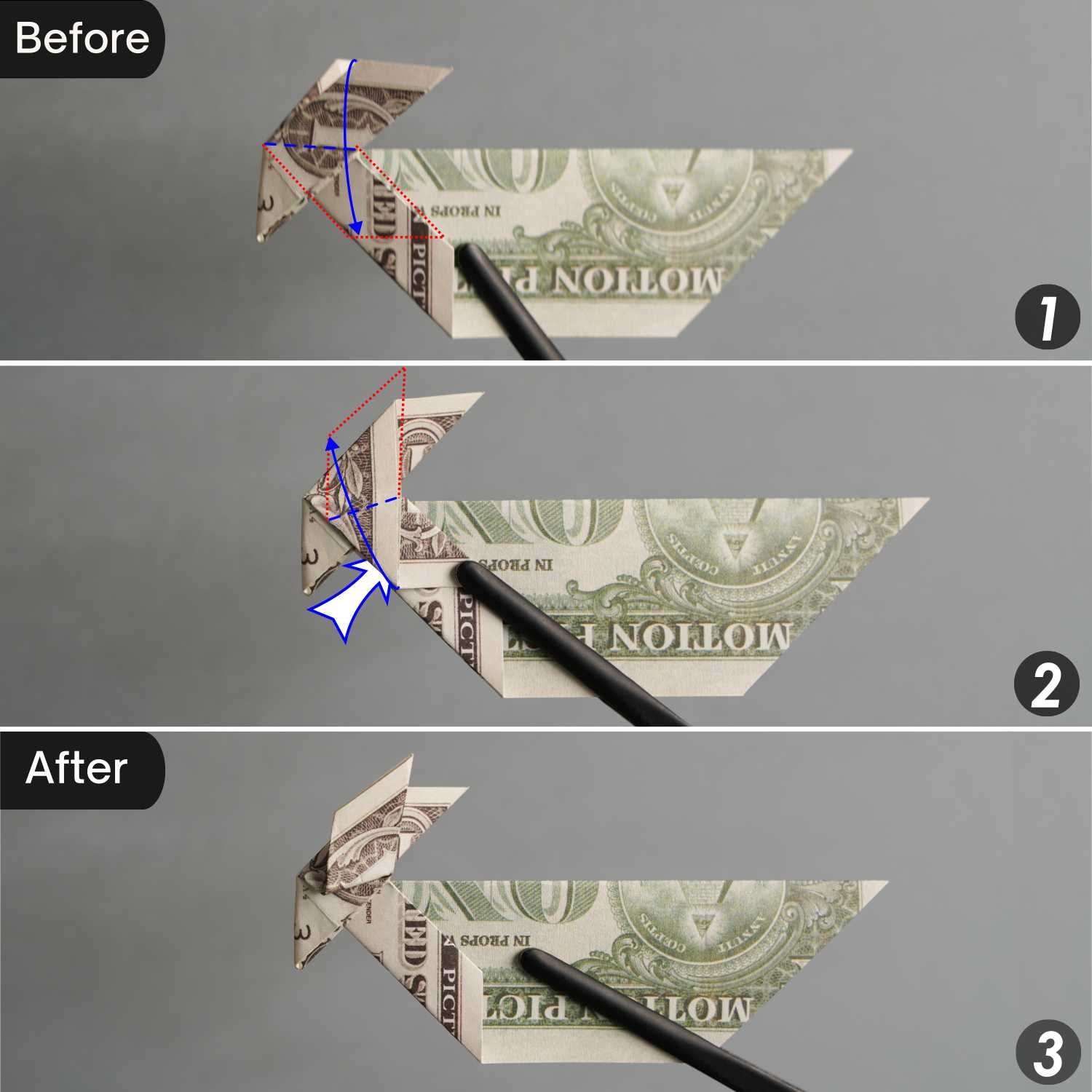 dollar bill origami rabbit | origamiok