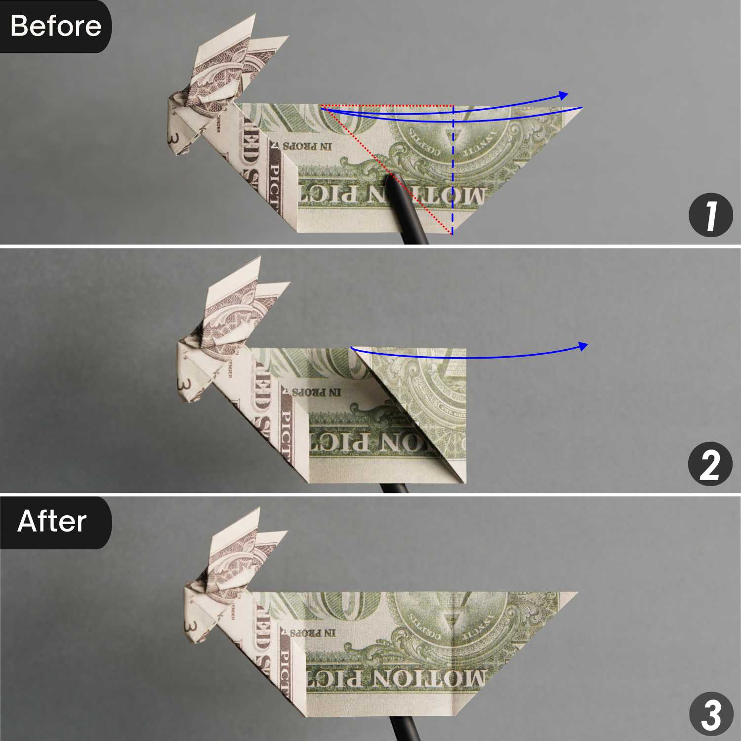 dollar bill origami rabbit | origamiok