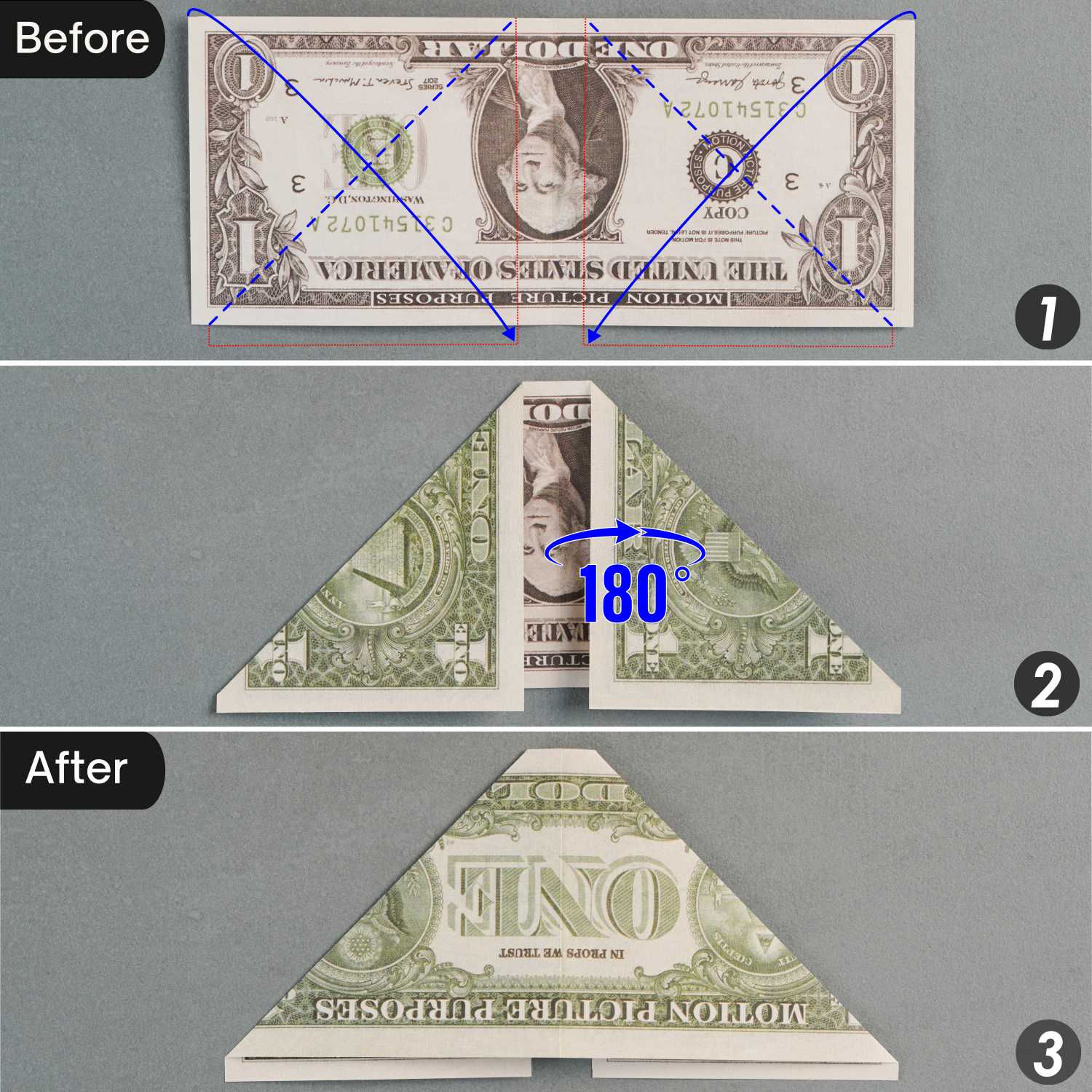 dollar bill origami rose flower | origamiok