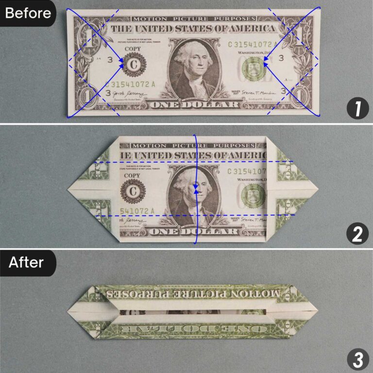 Easy Dollar Bill Origami Flower Instructions - OrigamiOK