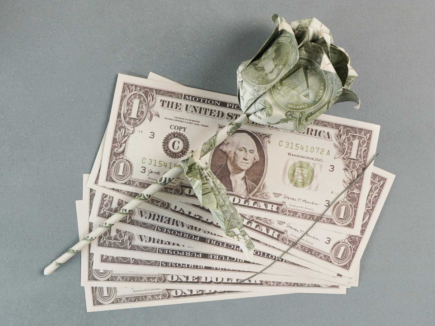 dollar bill origami rose flower | origamiok