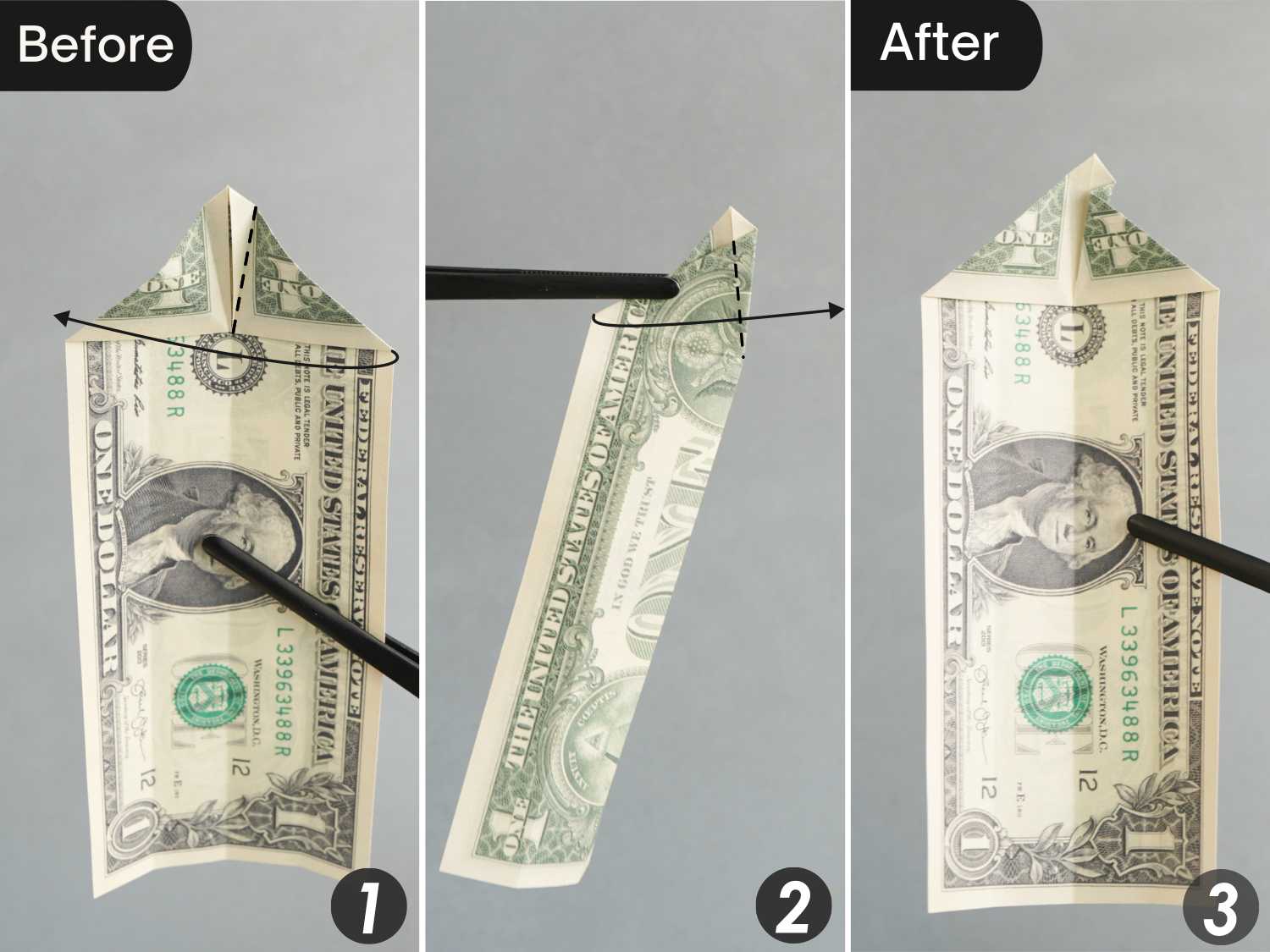 dollar bill origami shirt | origamiok