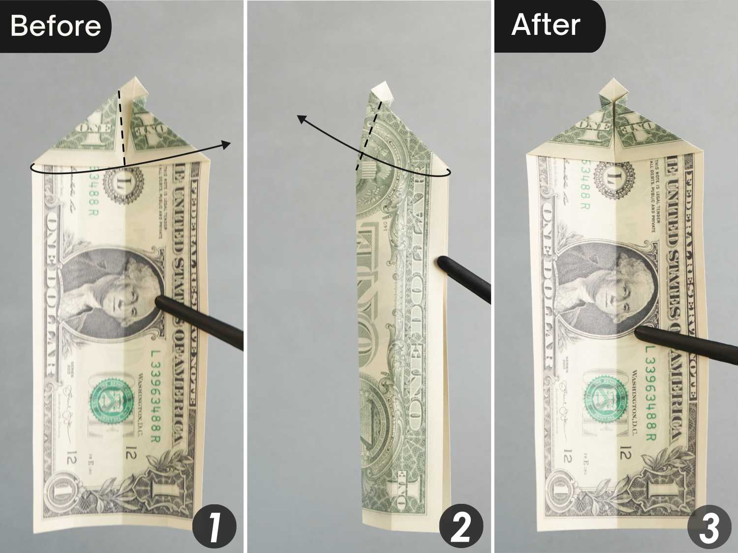 dollar bill origami shirt | origamiok