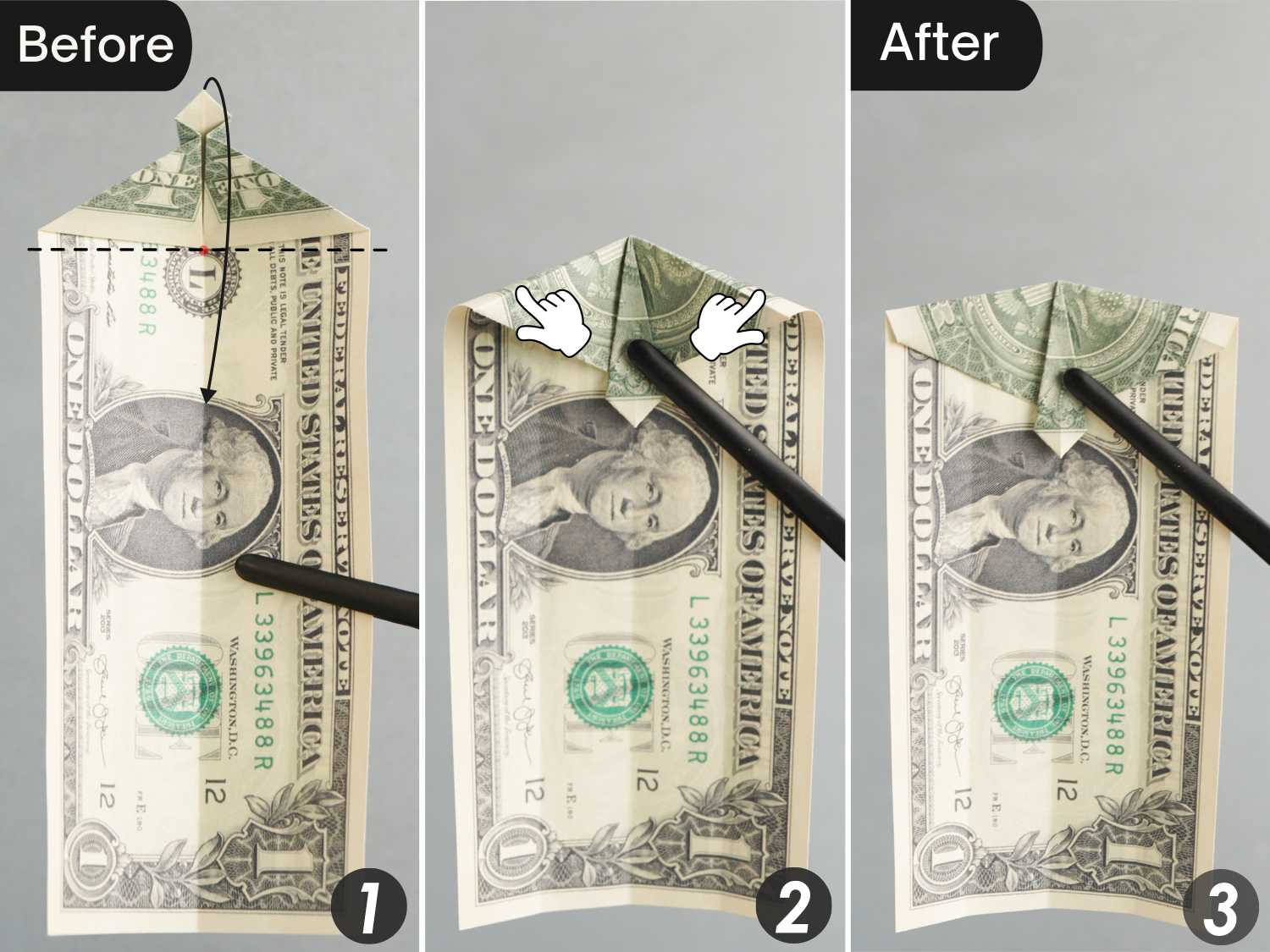 dollar bill origami shirt | origamiok